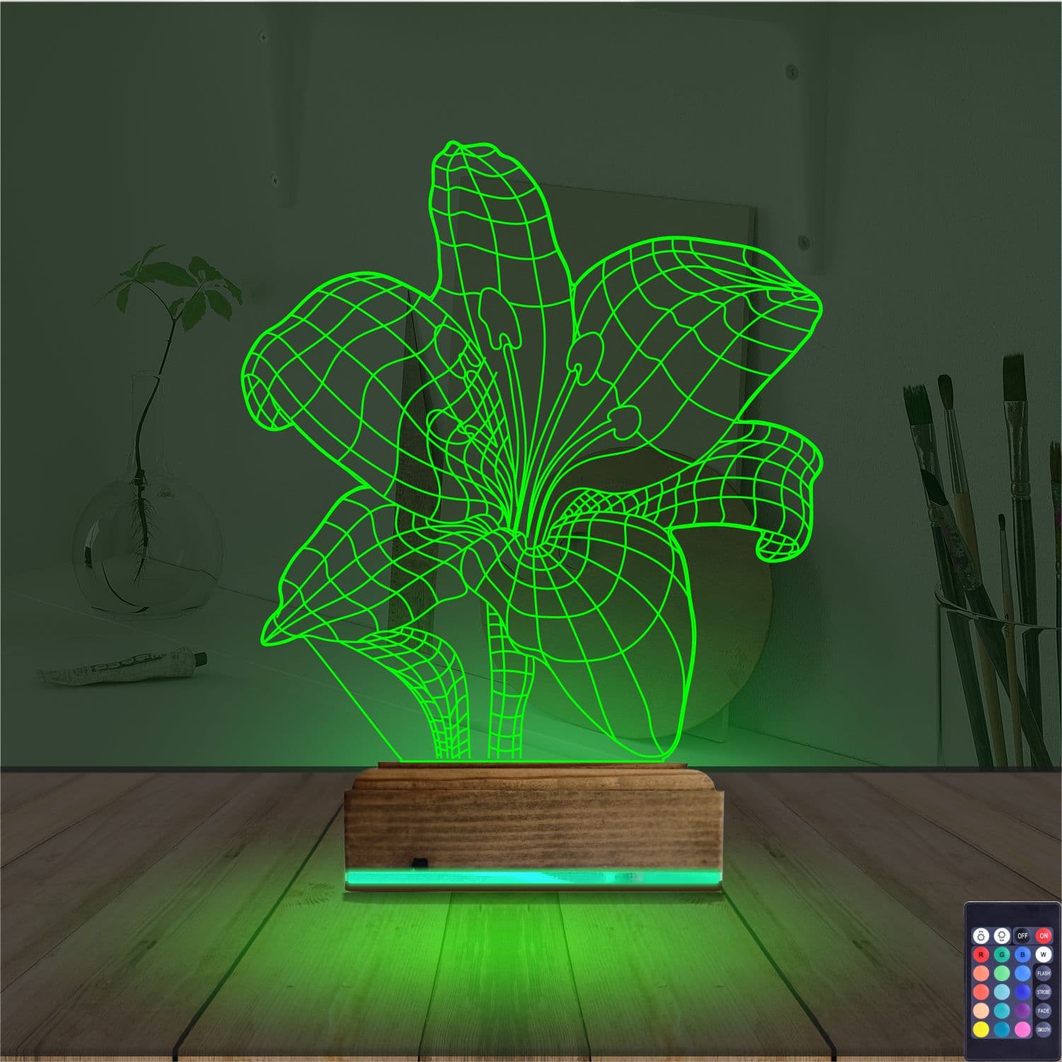 Лилия — 3D LED Ночник | Романтический подарок 6