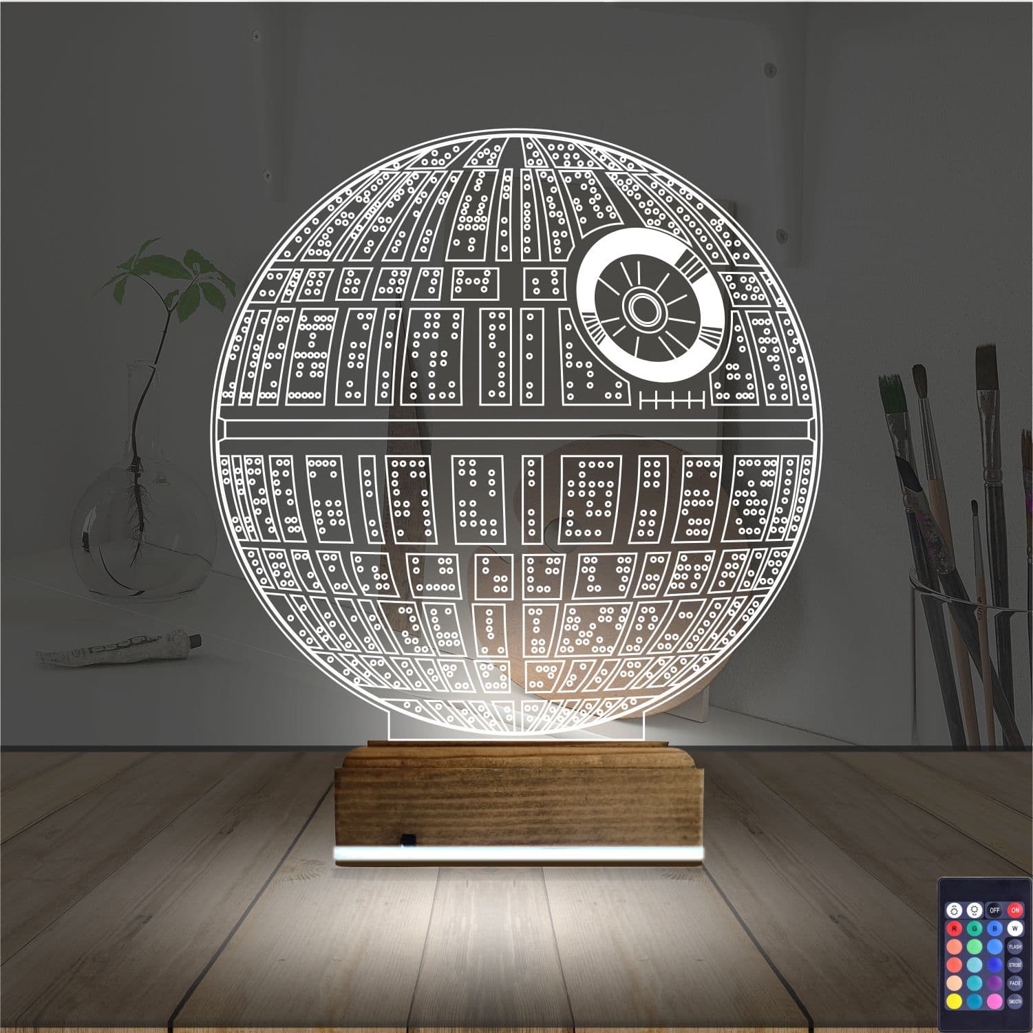 Звезда Смерти — 3D LED Ночник | Подарок фанату Звездных Войн 2