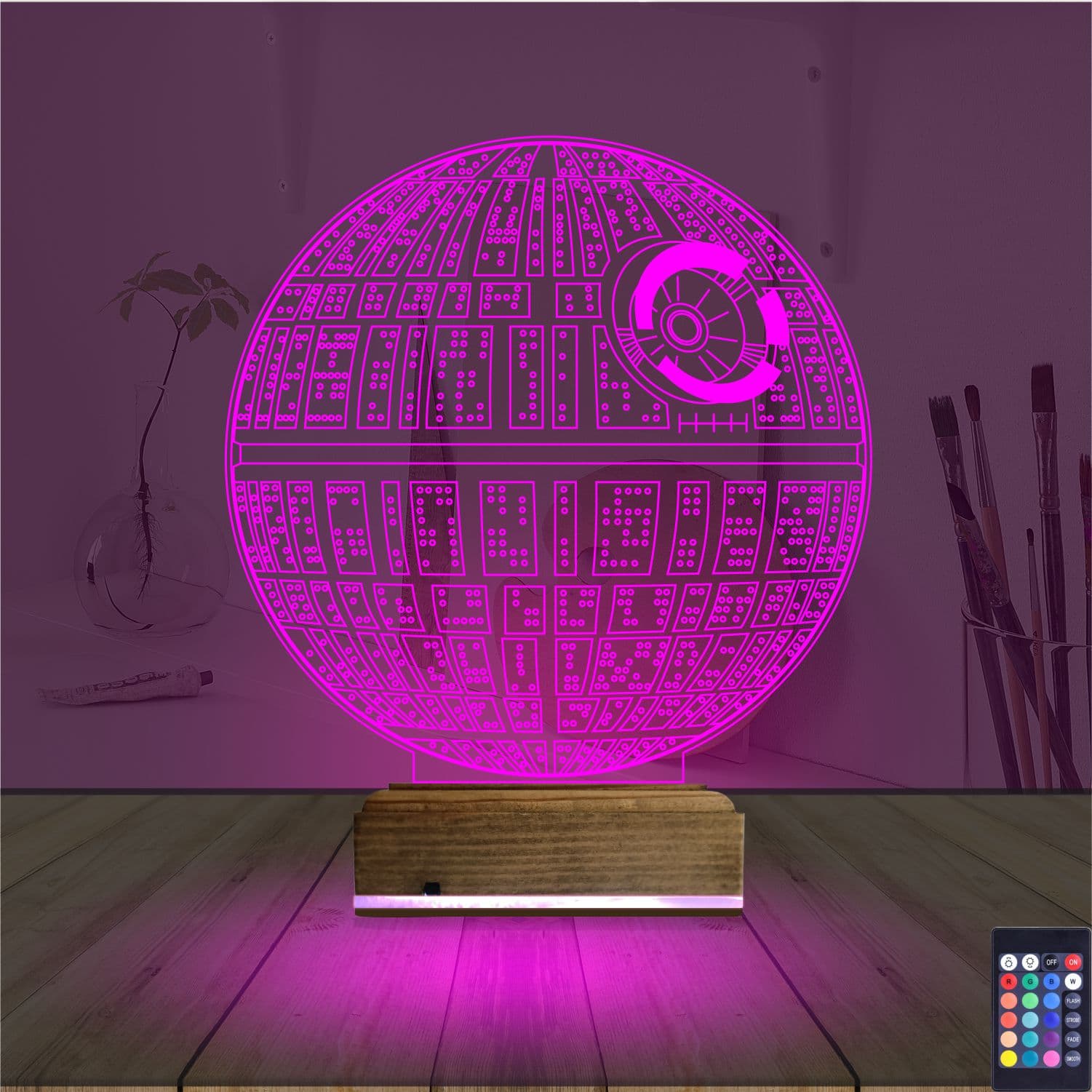 Звезда Смерти — 3D LED Ночник | Подарок фанату Звездных Войн 4