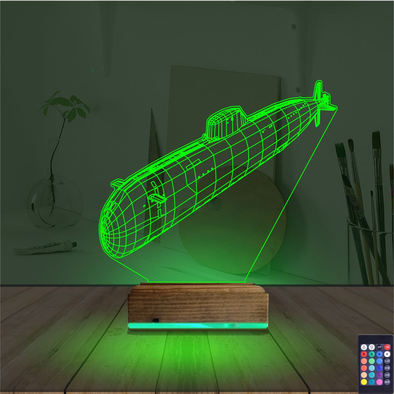 Подводная лодка 3D Ночник 6