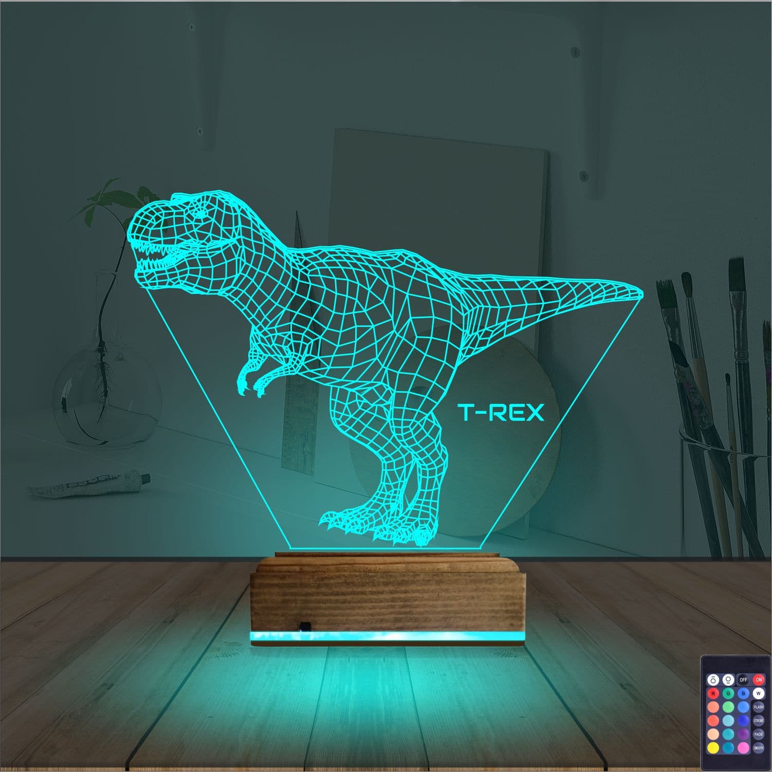 Тираннозавр — 3D LED Ночник | Подарок ребёнку 3