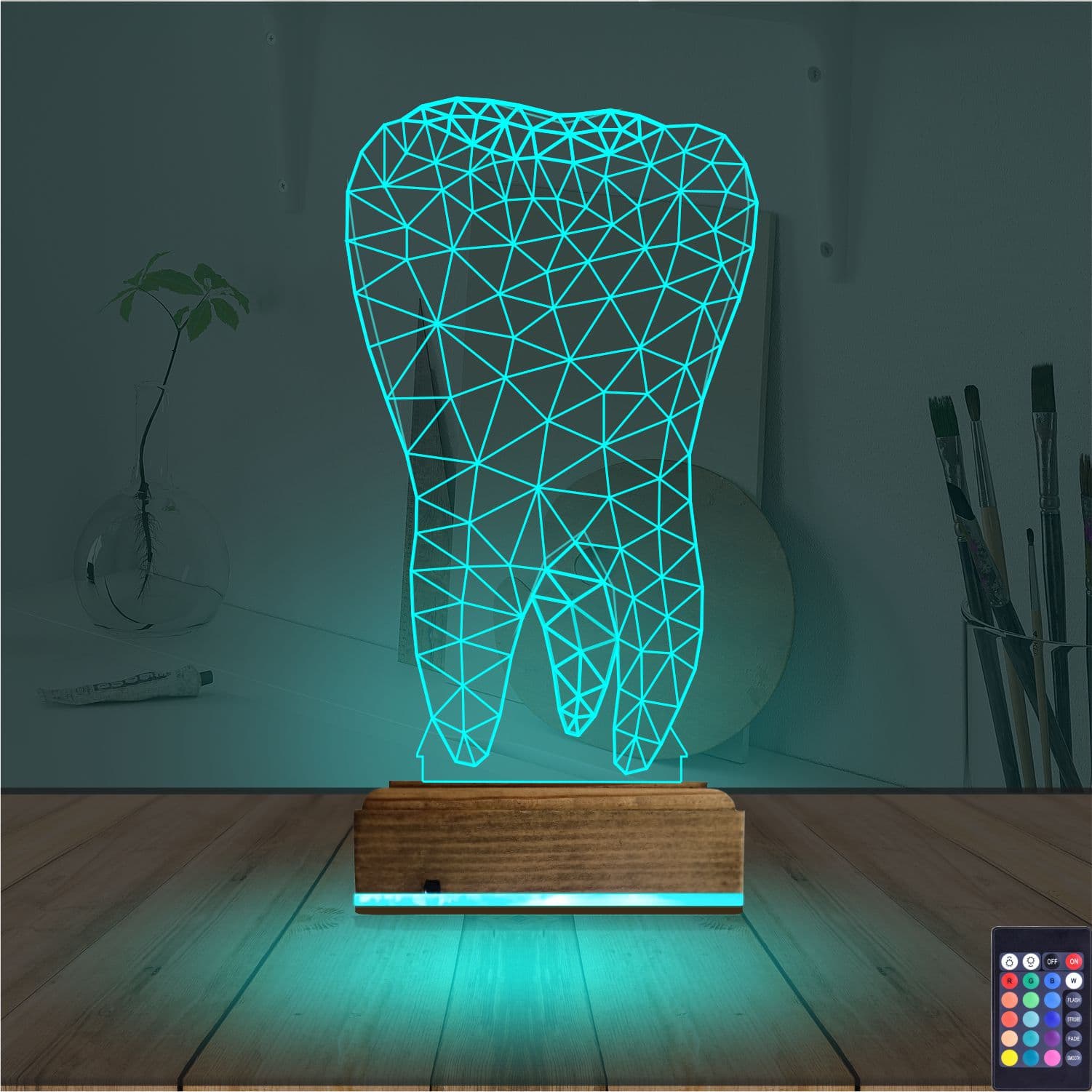 Зуб — 3D LED Ночник | Подарок стоматологу 3