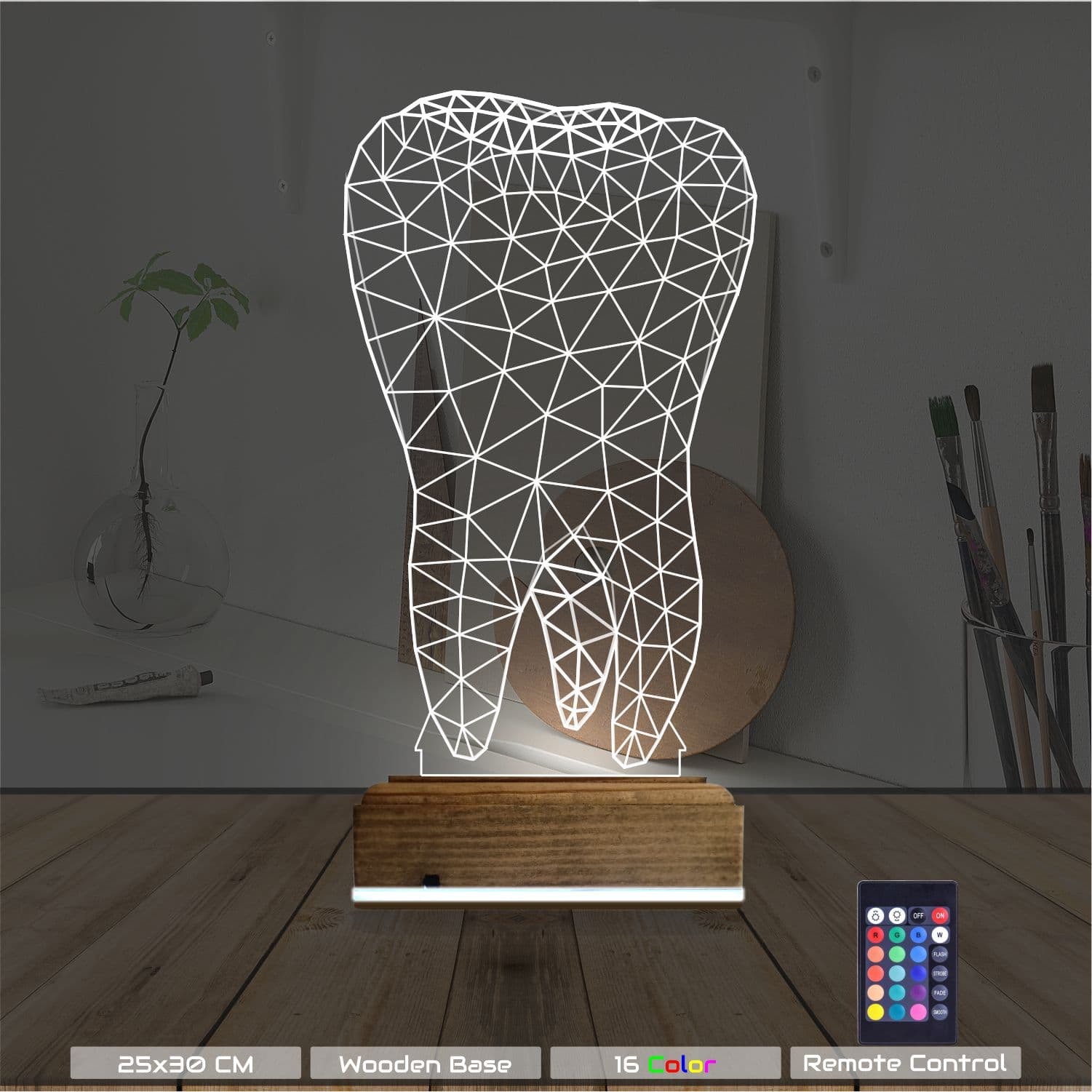 Зуб — 3D LED Ночник | Подарок стоматологу 8