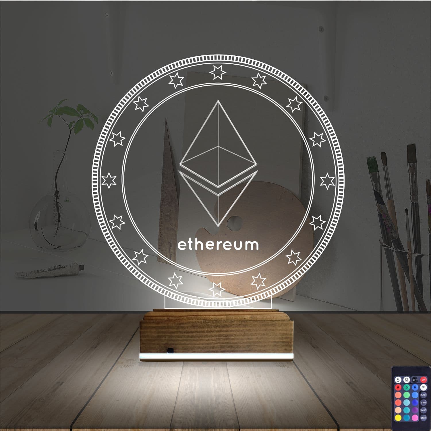 Ethereum — 3D LED Ночник | Подарок криптоэнтузиасту 2