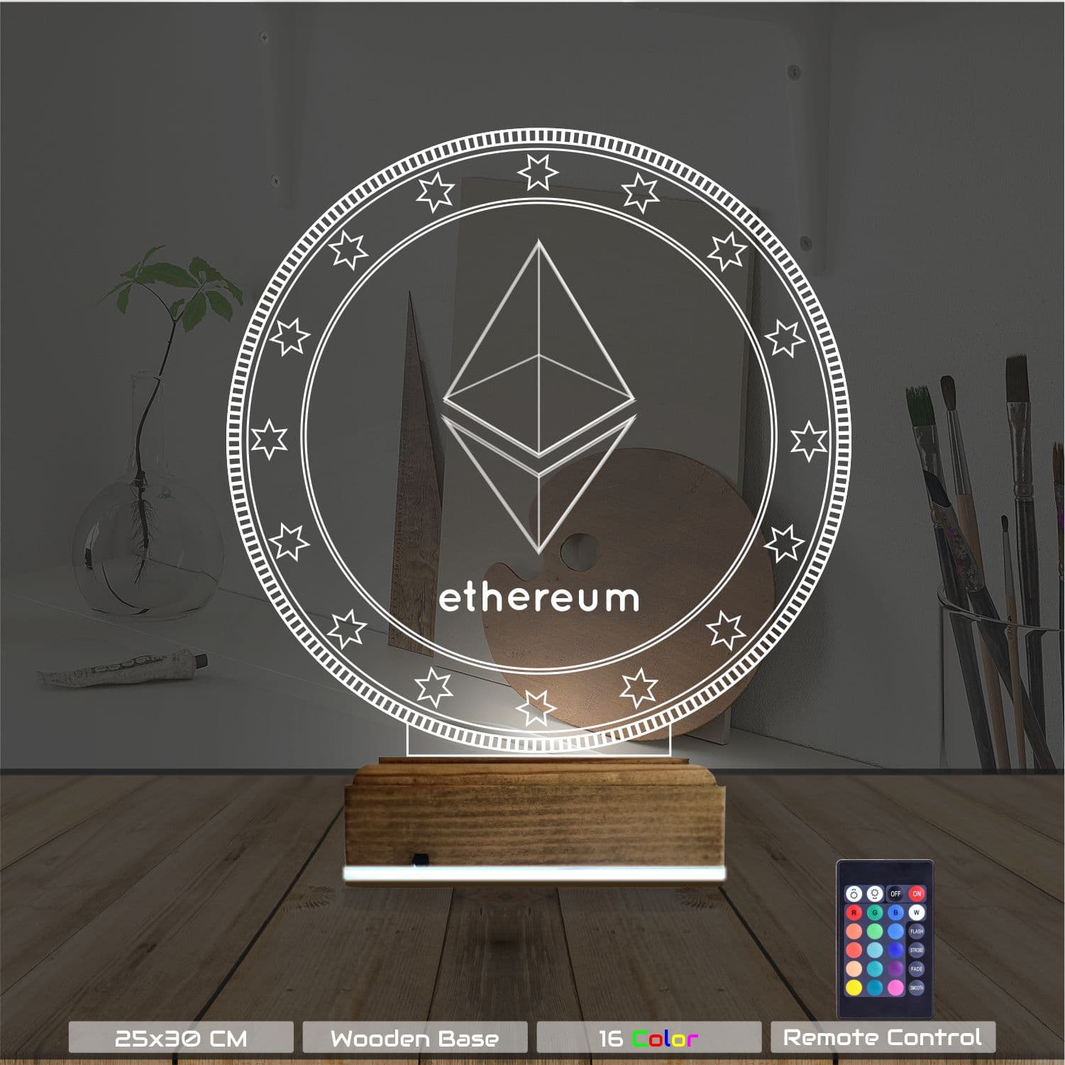 Ethereum — 3D LED Ночник | Подарок криптоэнтузиасту 8