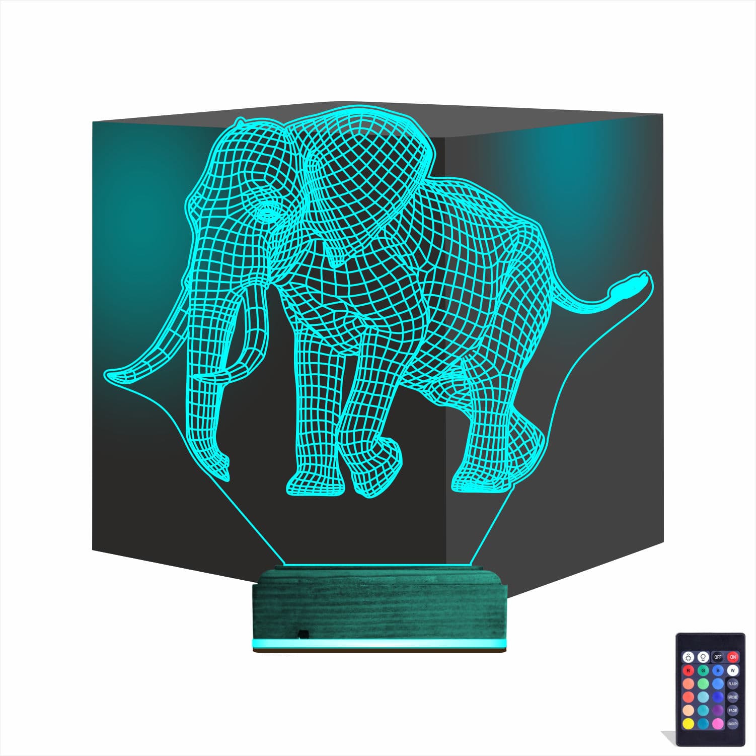 Слон — 3D LED Ночник | Подарок детям и взрослым 1