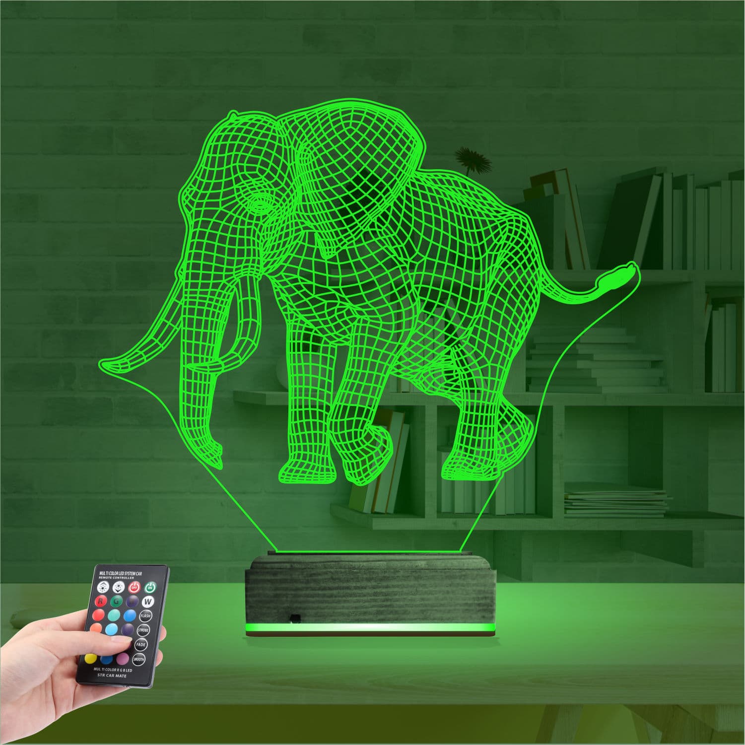 Слон — 3D LED Ночник | Подарок детям и взрослым 6