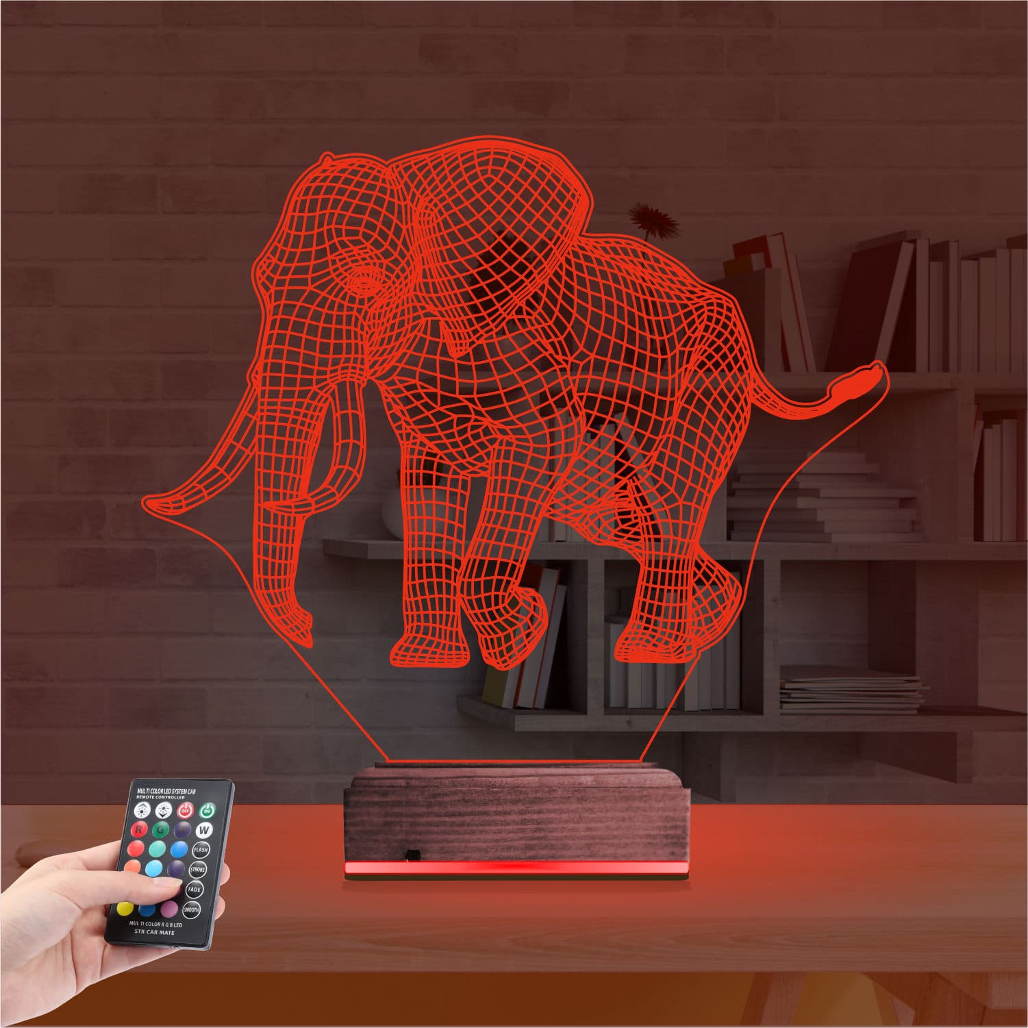 Слон — 3D LED Ночник | Подарок детям и взрослым 7