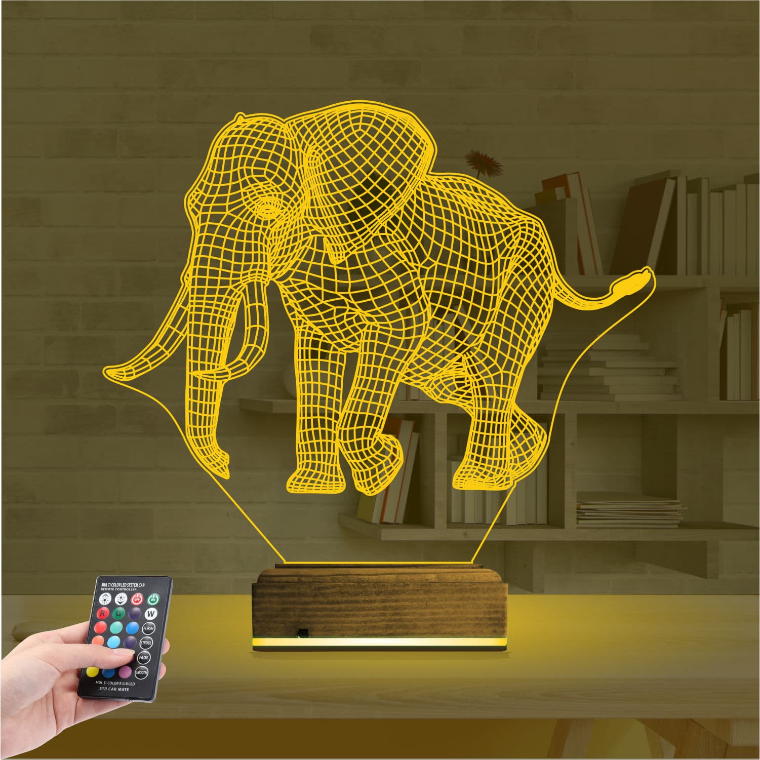 Слон — 3D LED Ночник | Подарок детям и взрослым 8