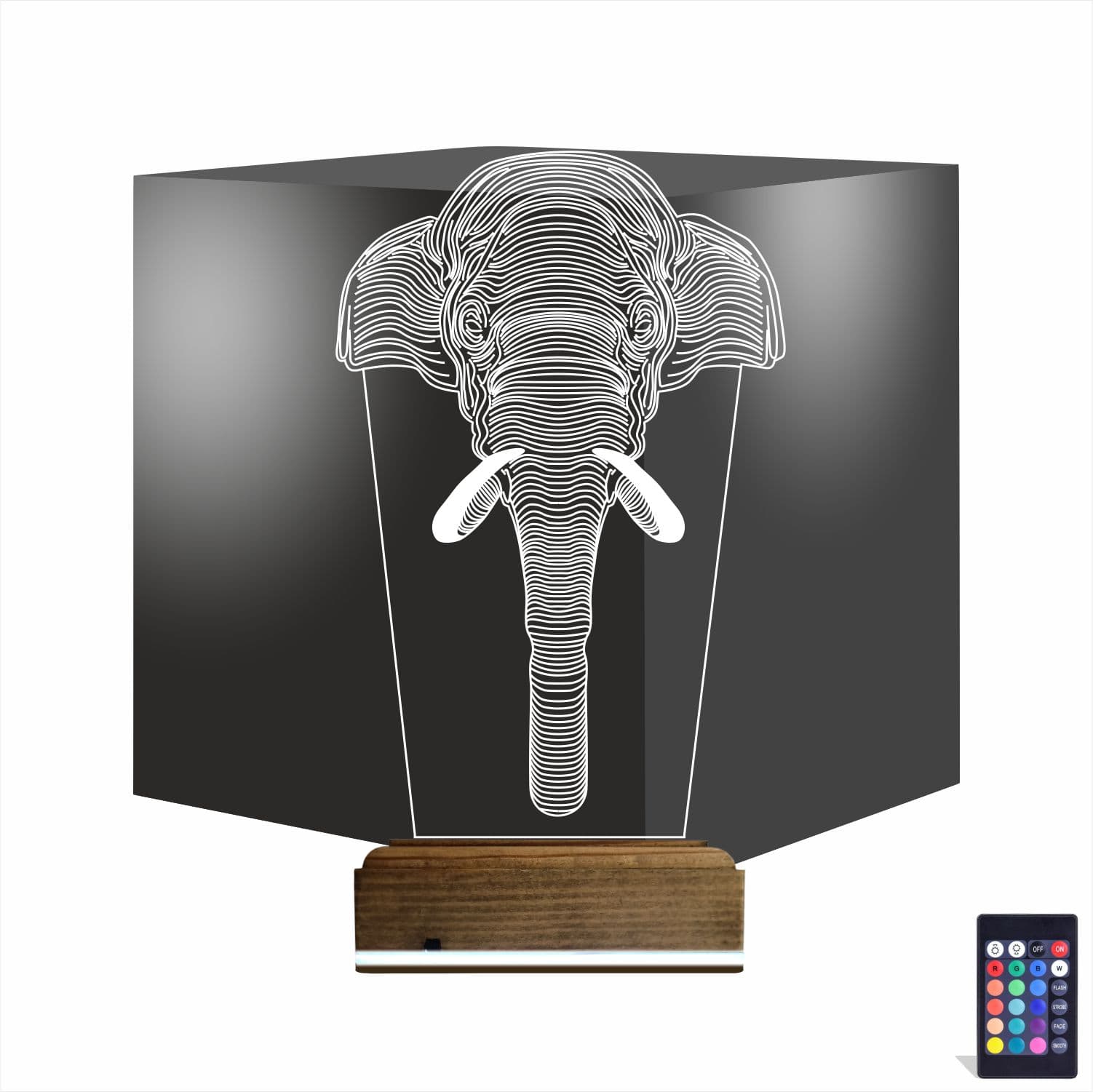 Слон — 3D LED Ночник | Подарок любителям природы 1