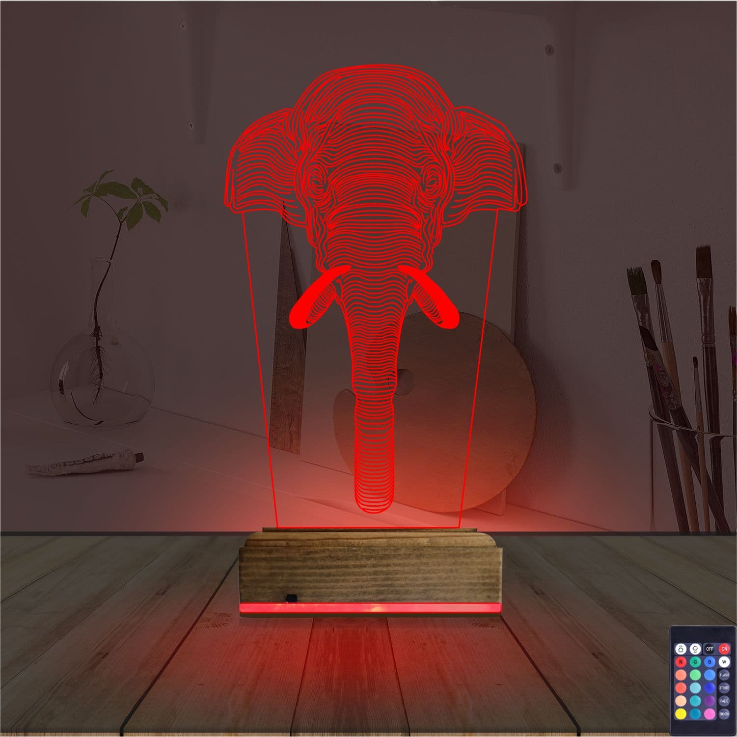 Слон — 3D LED Ночник | Подарок любителям природы 7