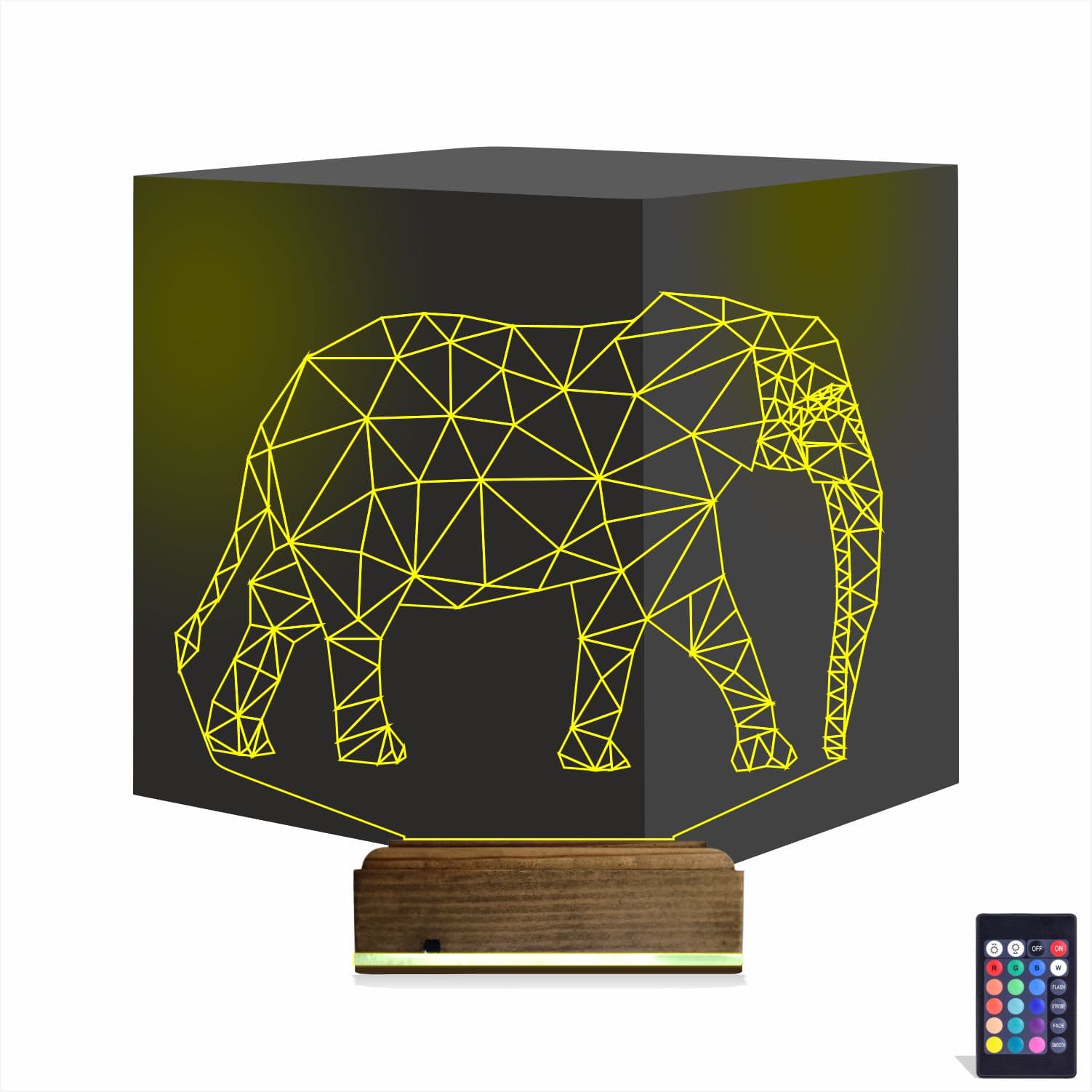 Геометрический слон — 3D LED Ночник | Подарок для интерьера 1