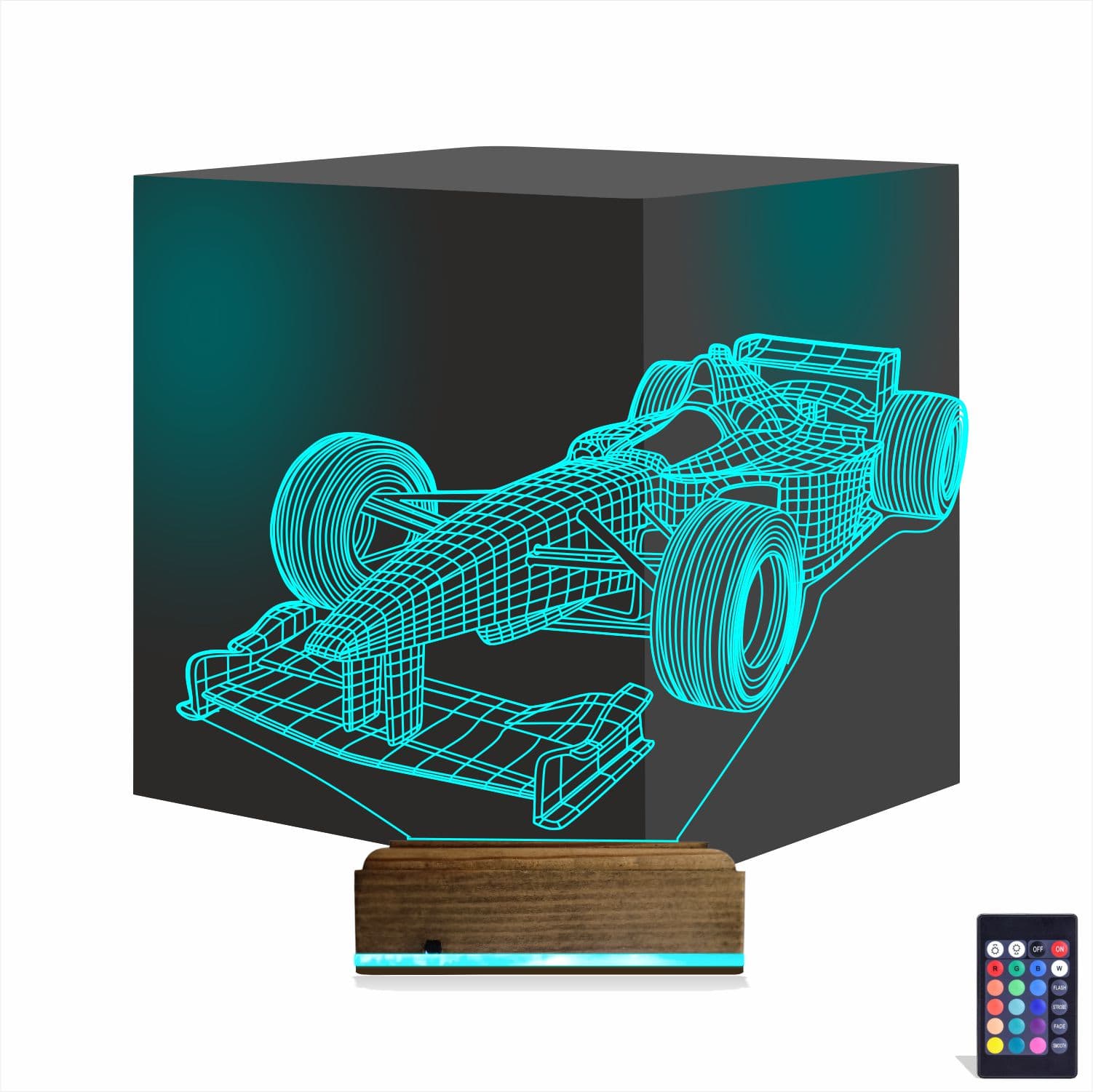 Болид Формулы-1 — 3D LED Ночник | Подарок фанату гонок 1