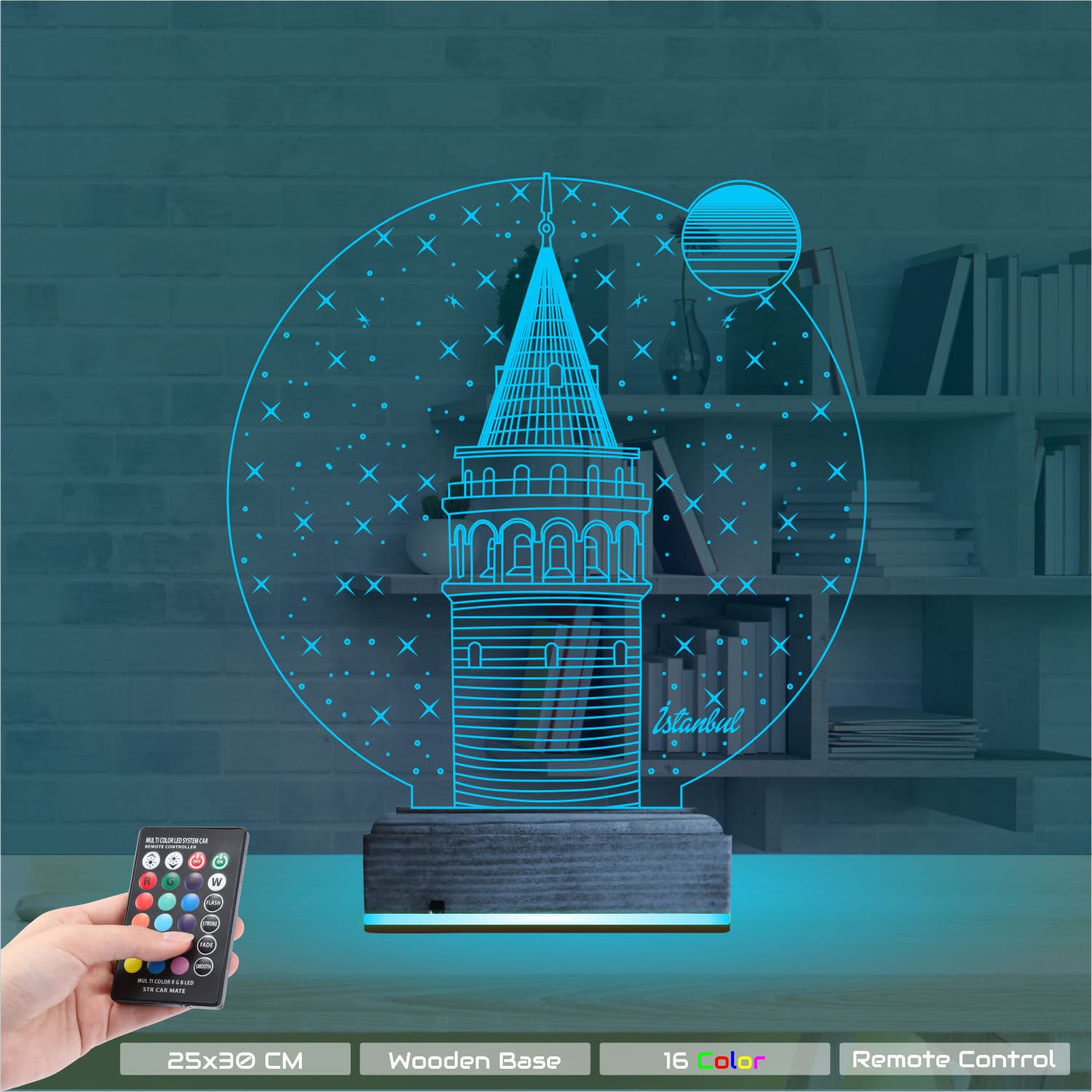 Галатская башня — 3D LED Ночник | Подарок путешественнику 9