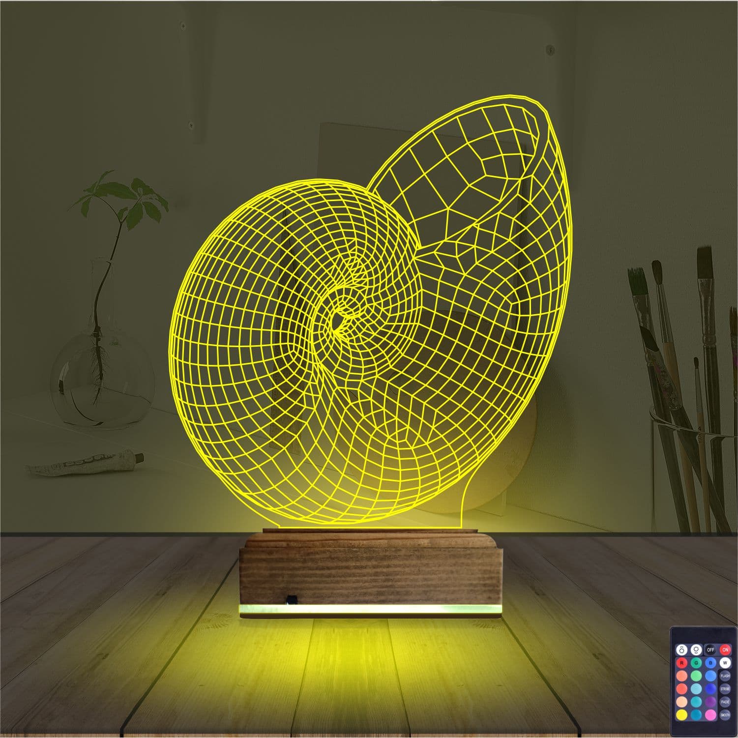 Ракушка Наутилус — 3D LED Ночник | Подарок для дома 5