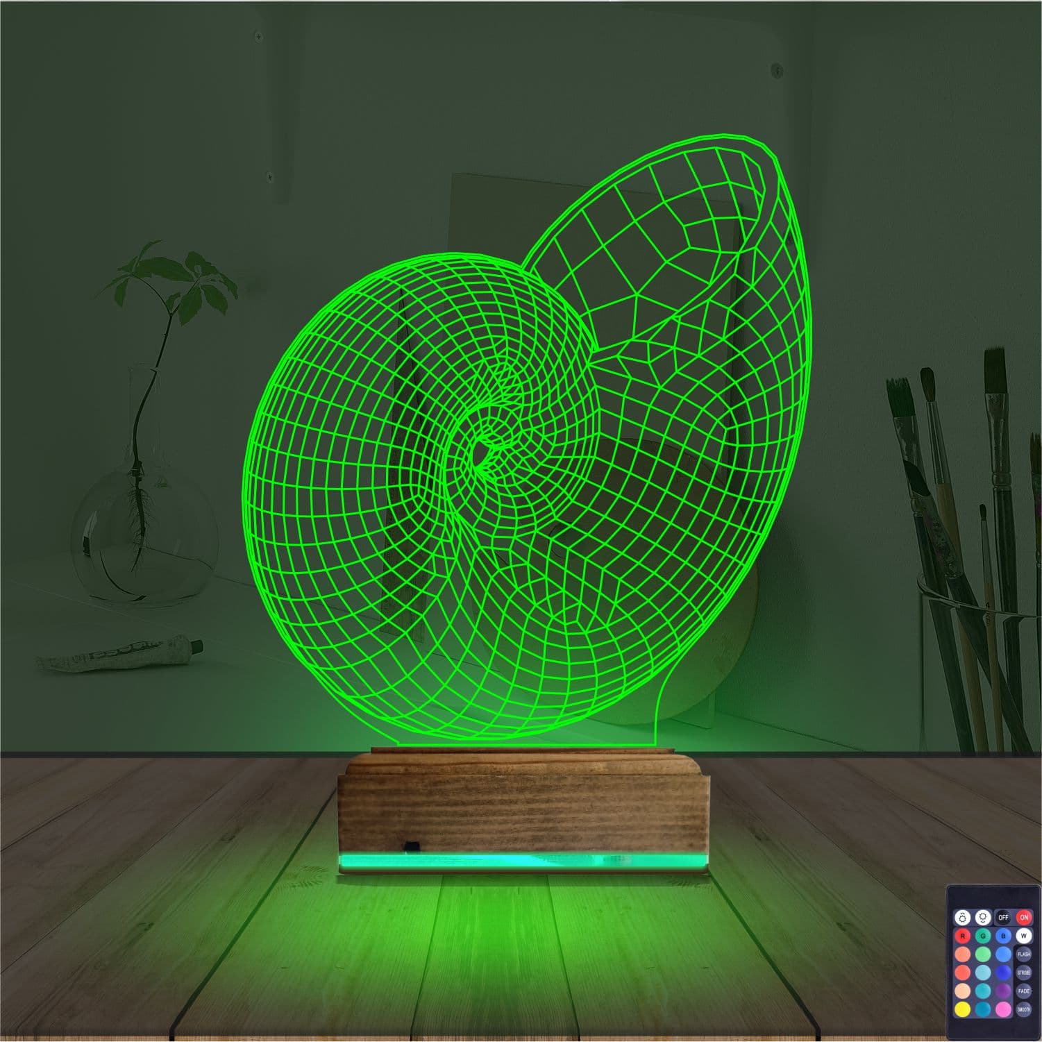 Ракушка Наутилус — 3D LED Ночник | Подарок для дома 6