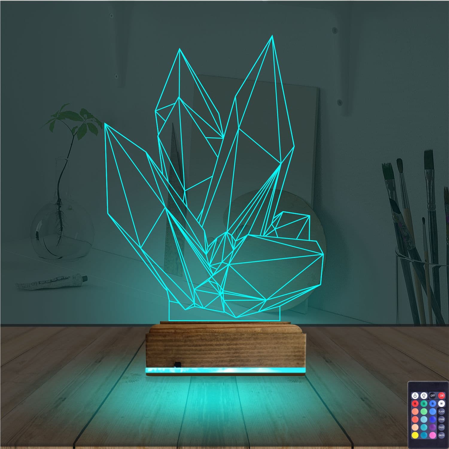 Кристаллы — 3D LED Ночник | Оригинальный подарок 3