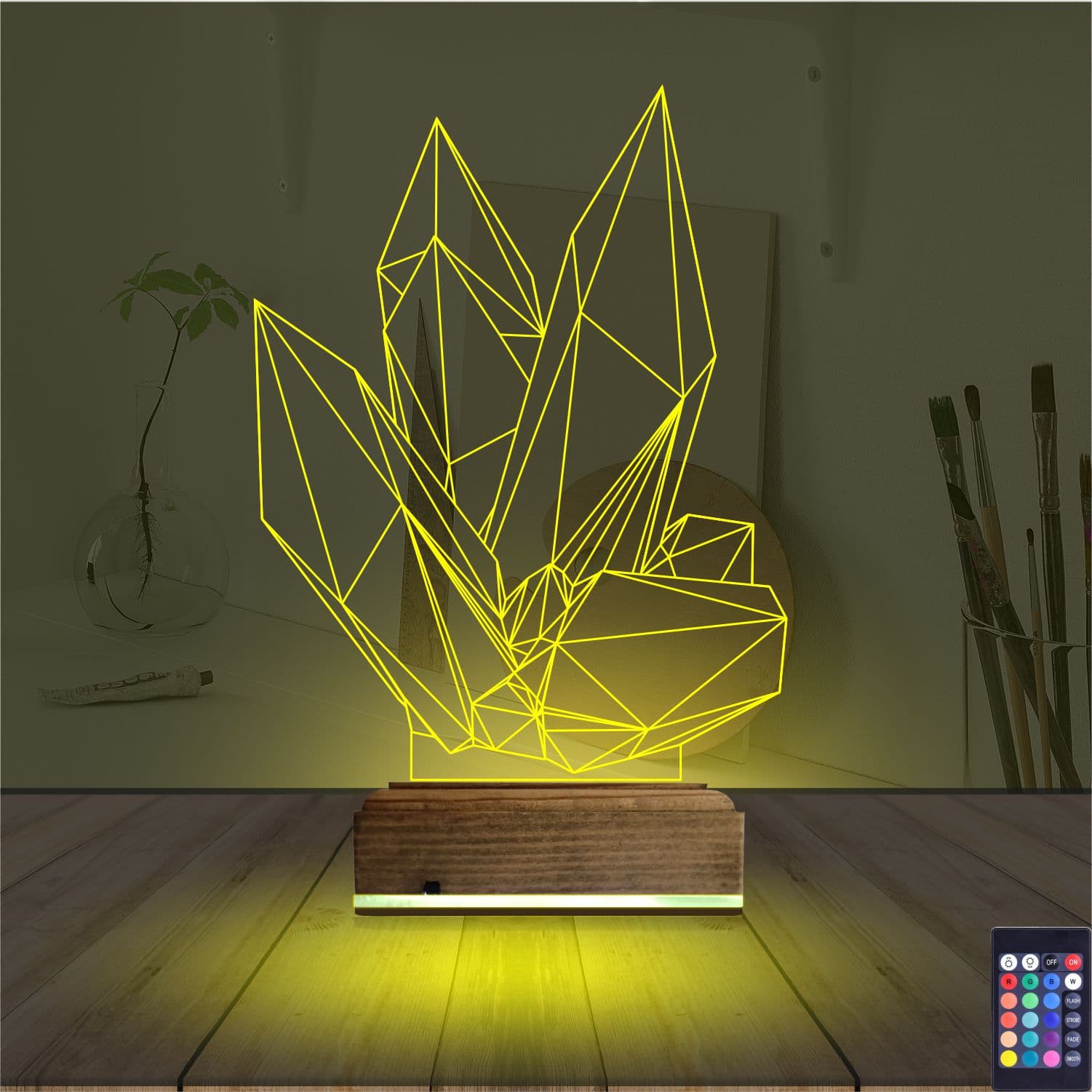 Кристаллы — 3D LED Ночник | Оригинальный подарок 5