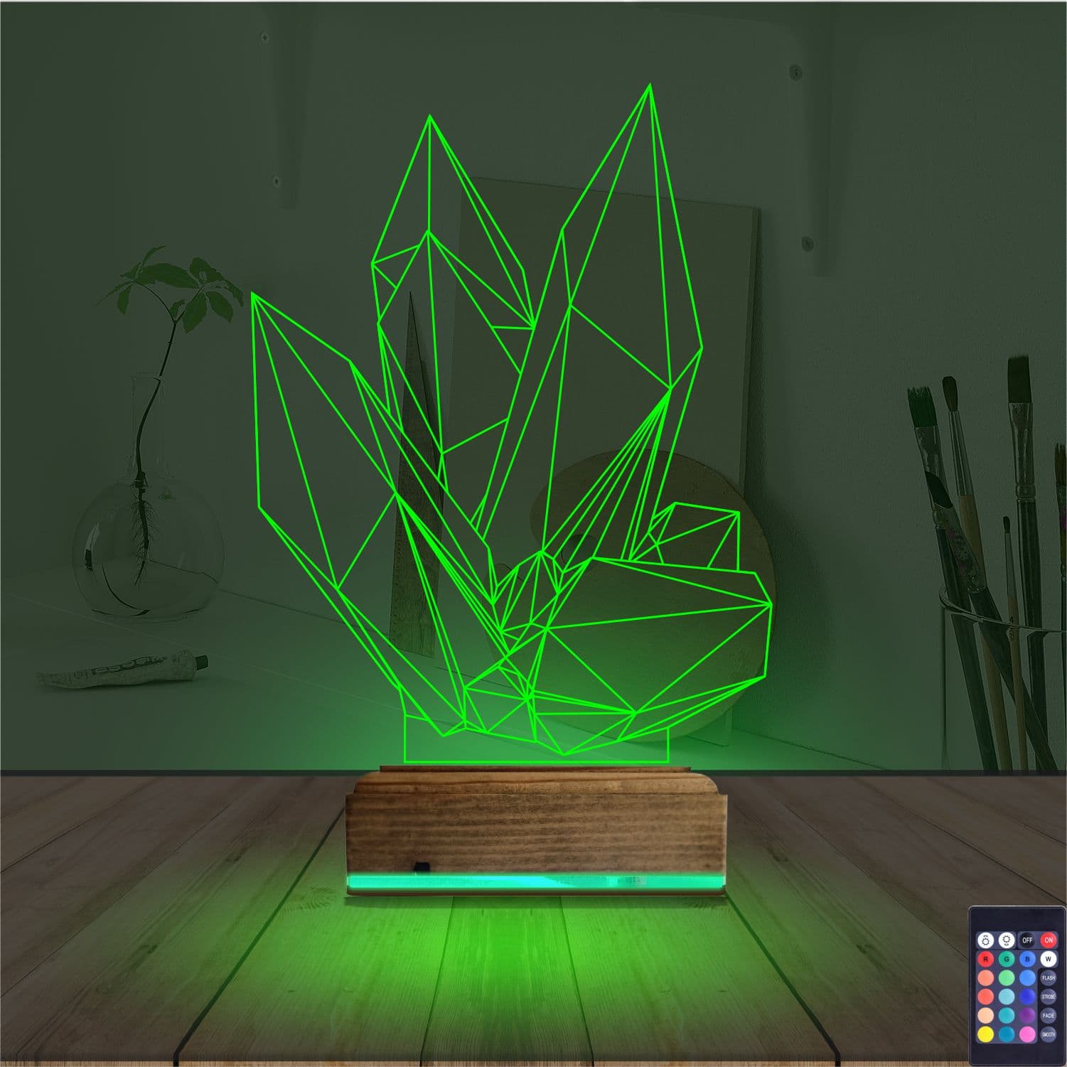 Кристаллы — 3D LED Ночник | Оригинальный подарок 6