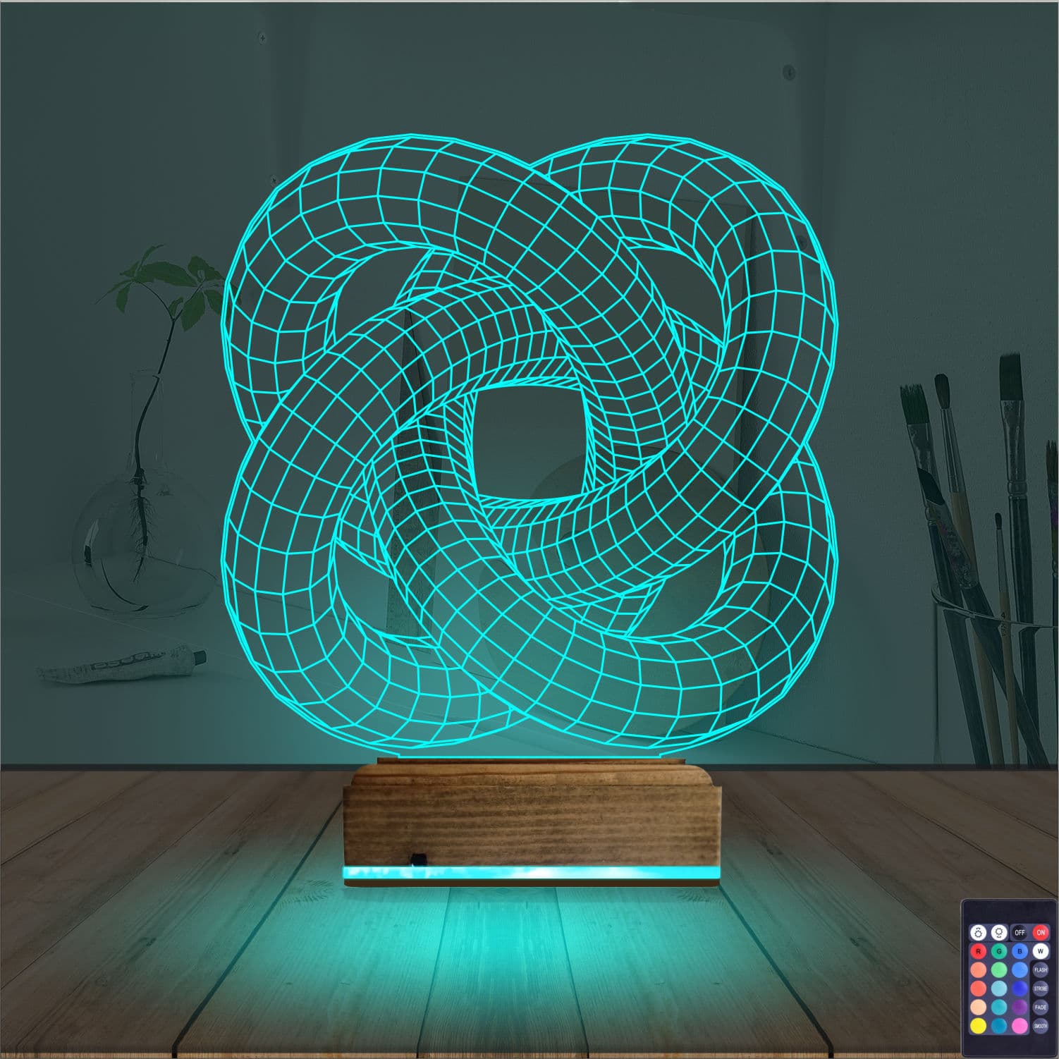 Абстрактный узел 3D Ночник 3