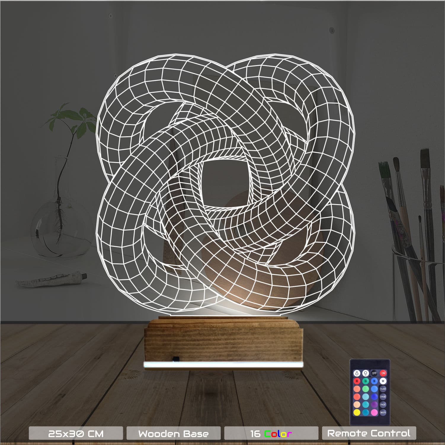 Абстрактный узел 3D Ночник 8