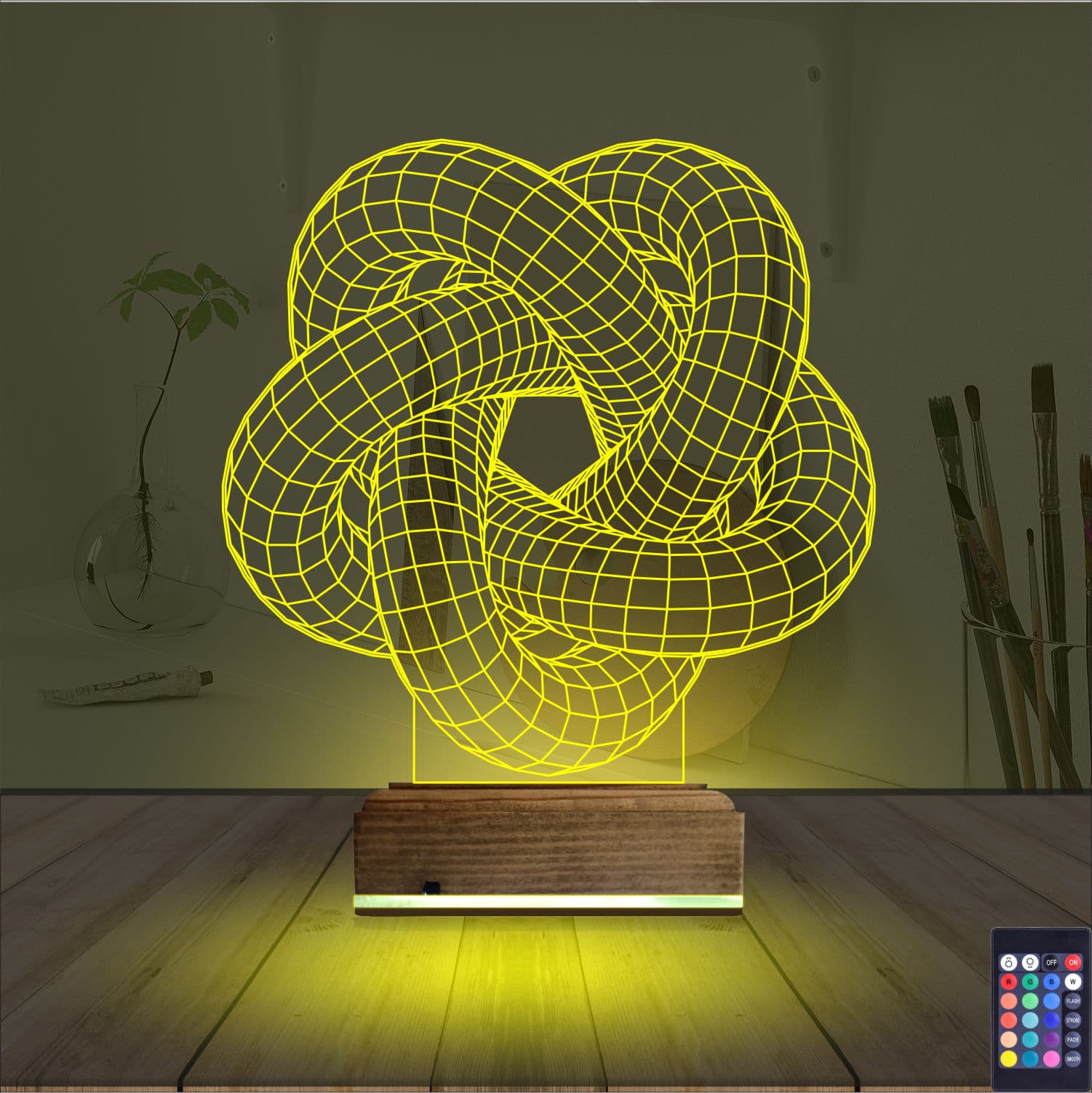 Геометрический узел — 3D LED Ночник | Стильный подарок 5