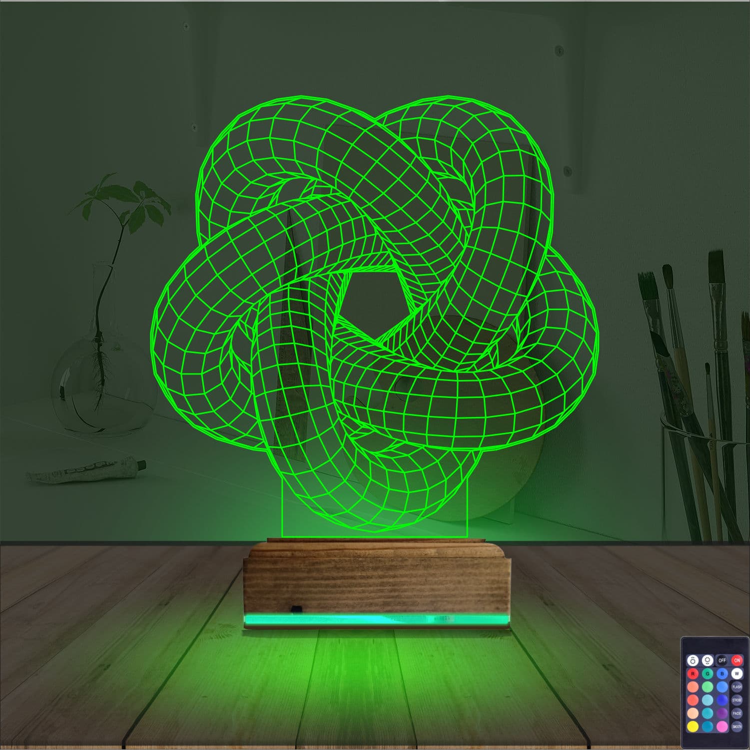 Геометрический узел — 3D LED Ночник | Стильный подарок 6