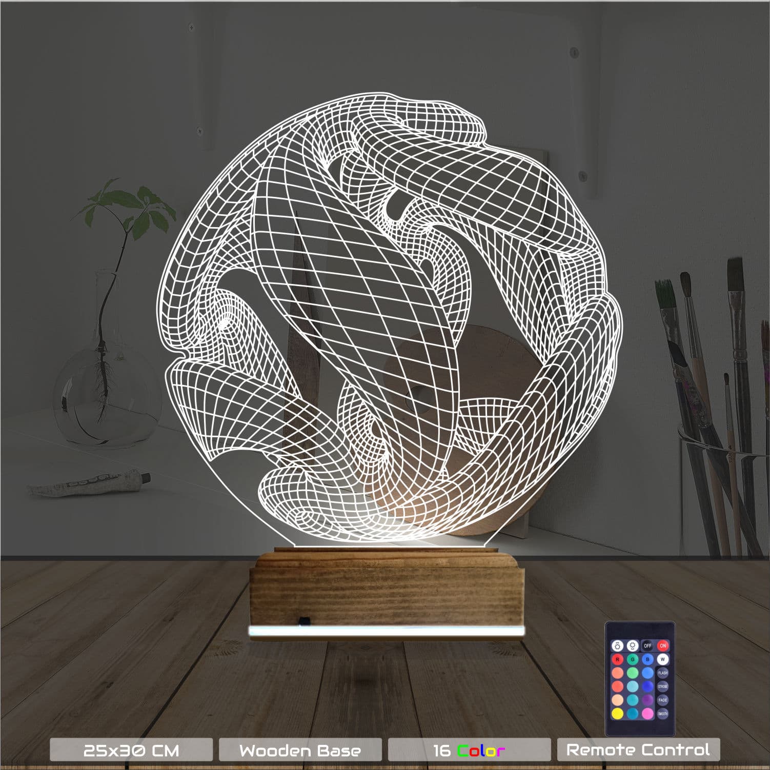 Абстрактная Сфера 3D Ночник 8