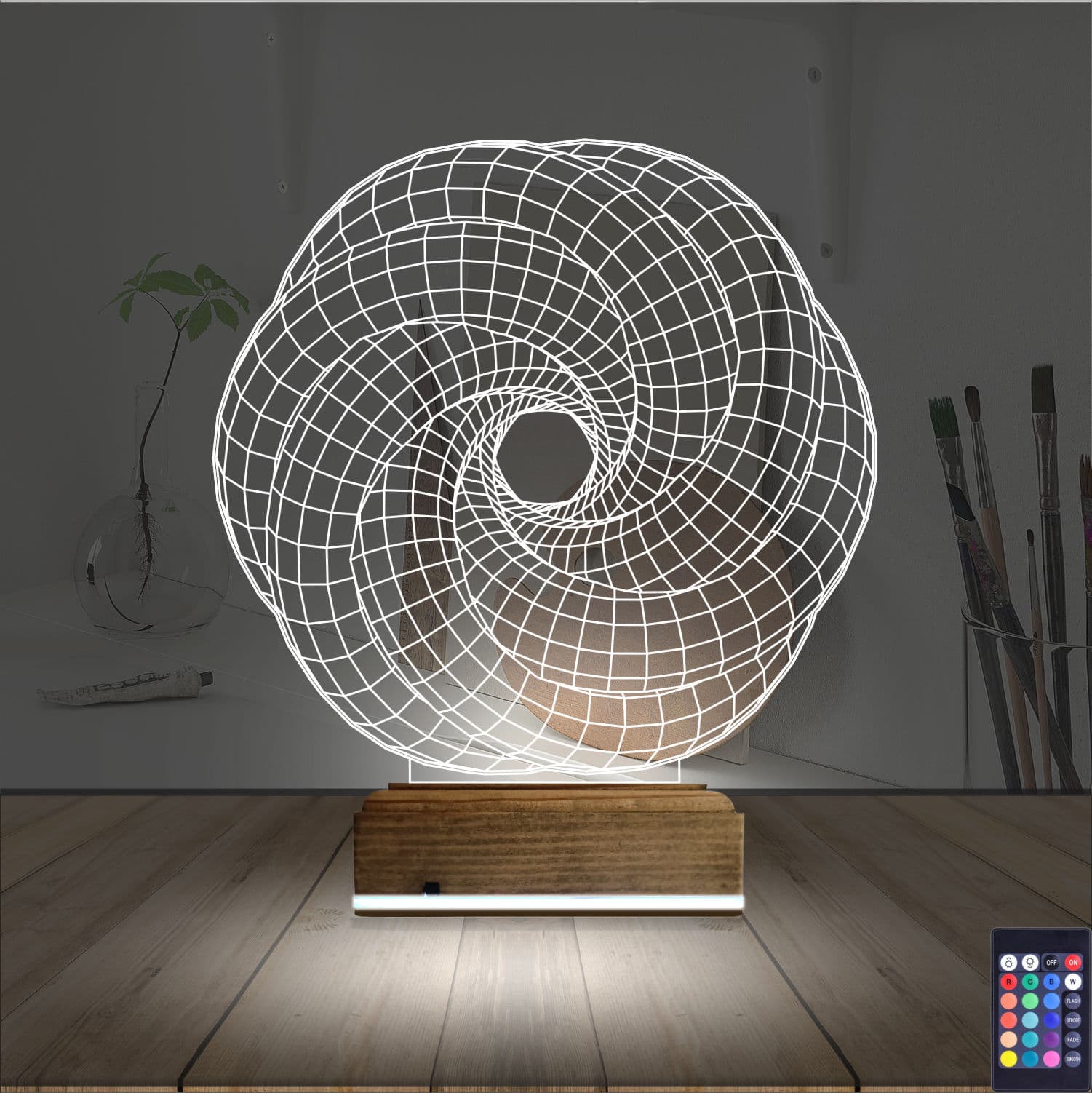 Абстрактная Иллюзия — 3D LED Ночник | Стильный подарок 2