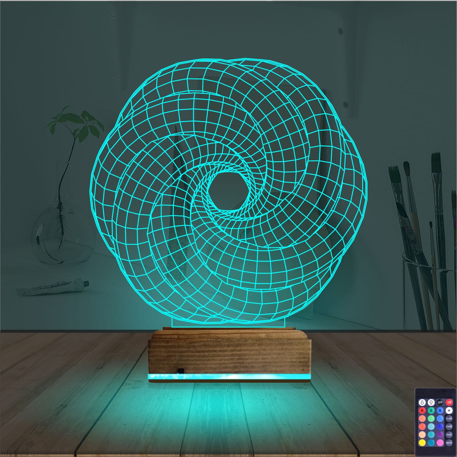 Абстрактная Иллюзия — 3D LED Ночник | Стильный подарок 3