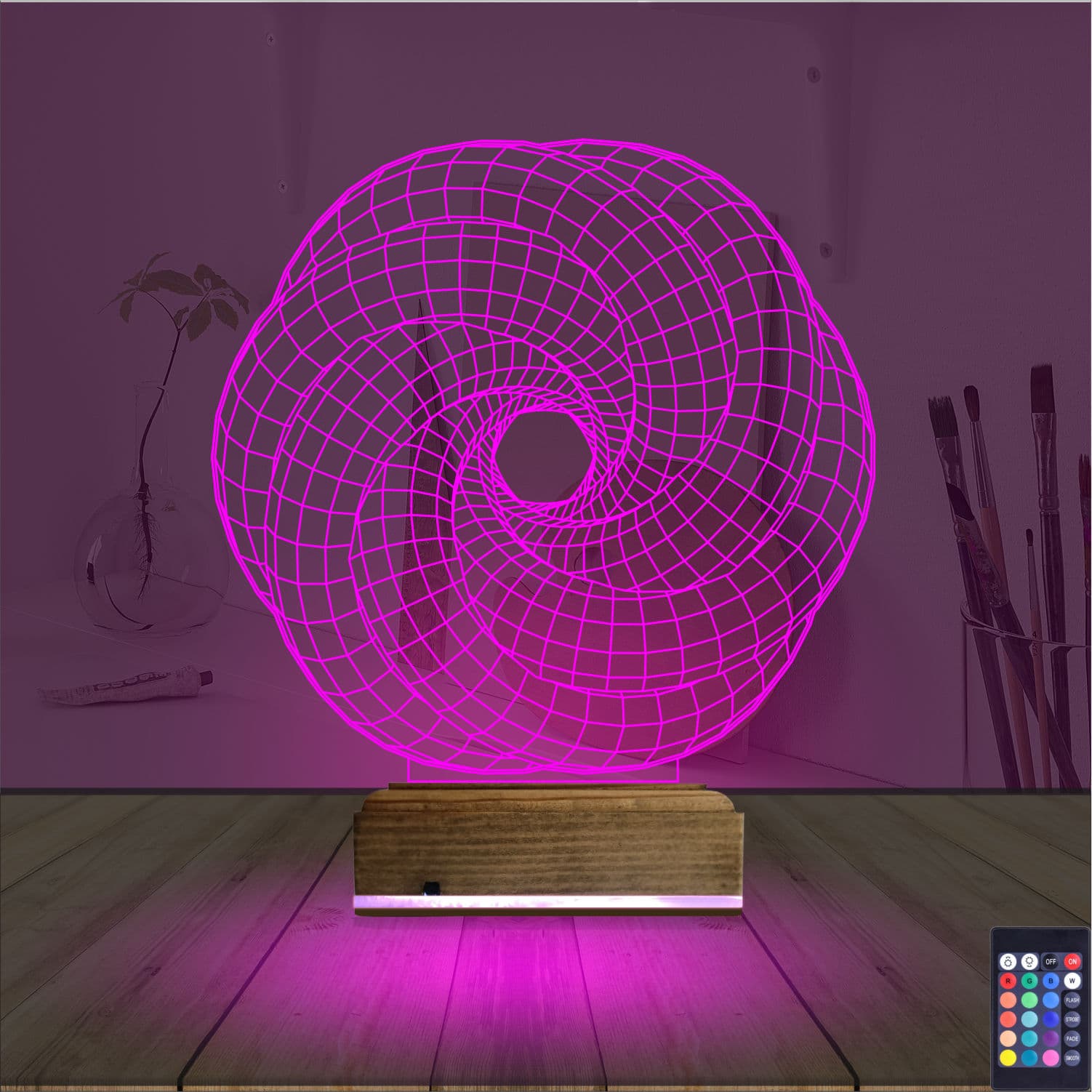 Абстрактная Иллюзия — 3D LED Ночник | Стильный подарок 4