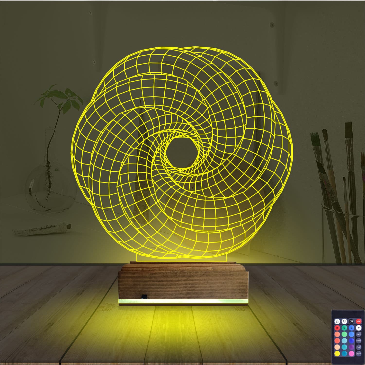 Абстрактная Иллюзия — 3D LED Ночник | Стильный подарок 5