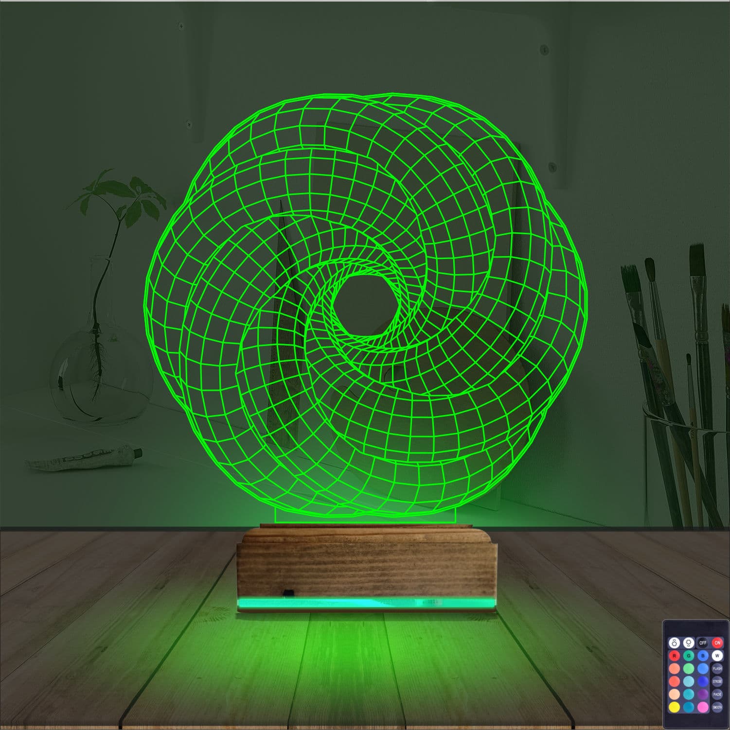 Абстрактная Иллюзия — 3D LED Ночник | Стильный подарок 6