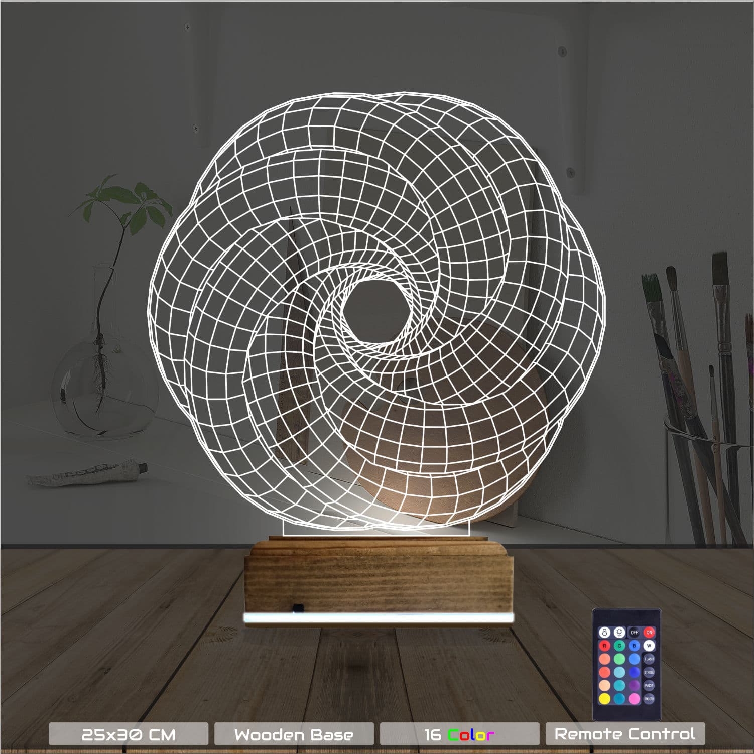 Абстрактная Иллюзия — 3D LED Ночник | Стильный подарок 8