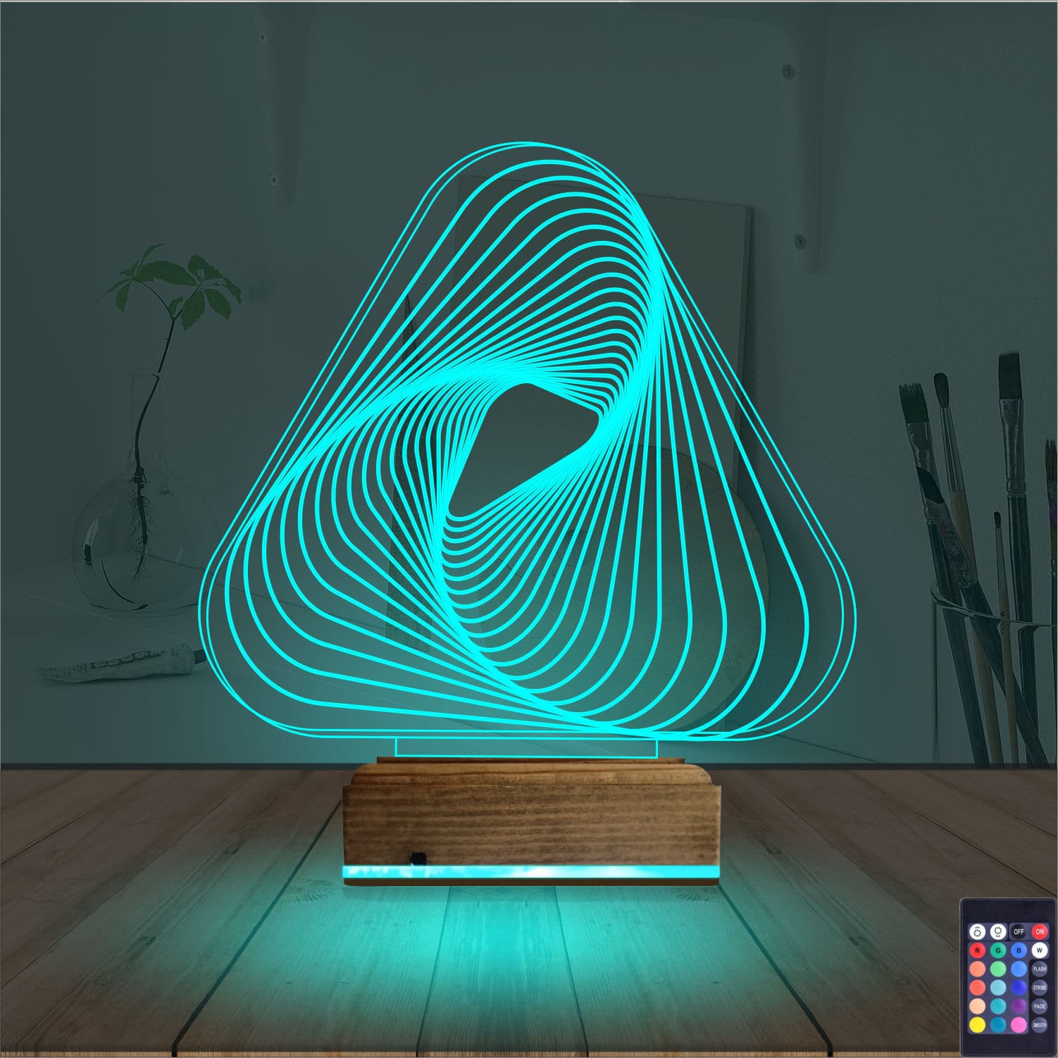 Абстрактная Спираль — 3D LED Ночник | Подарок на день рождения 3