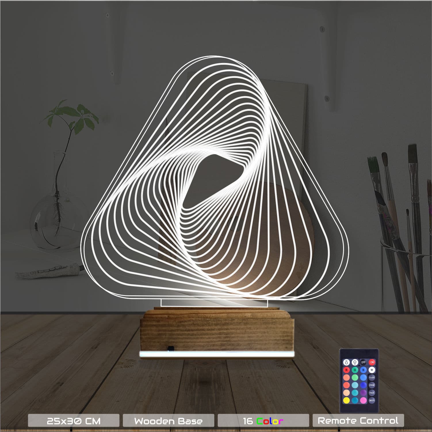 Абстрактная Спираль — 3D LED Ночник | Подарок на день рождения 8