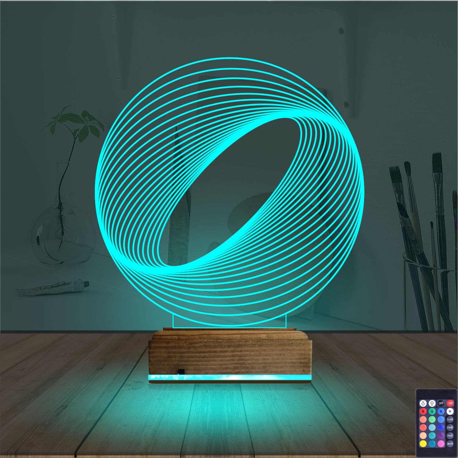 Абстрактная сфера — 3D LED Ночник | Оригинальный подарок 3