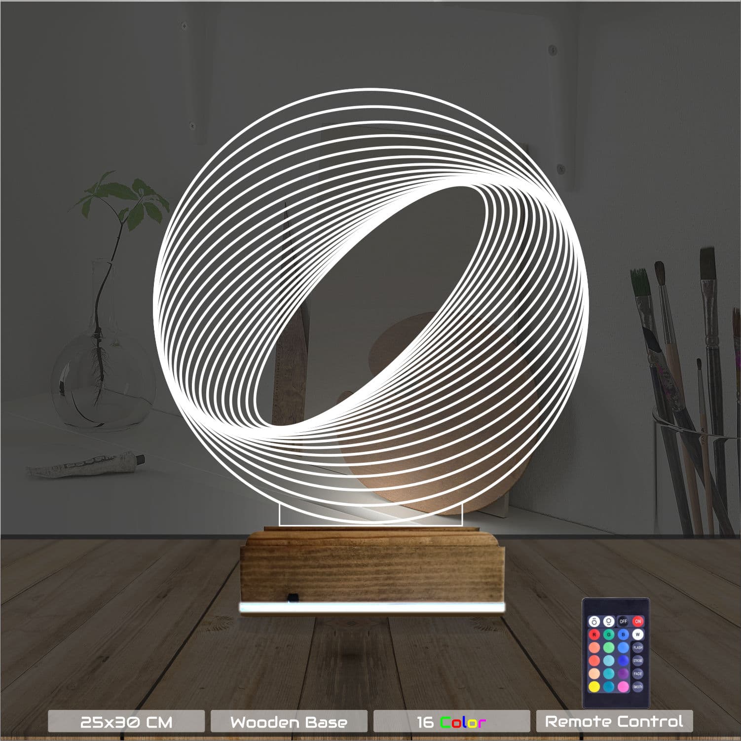 Абстрактная сфера — 3D LED Ночник | Оригинальный подарок 8