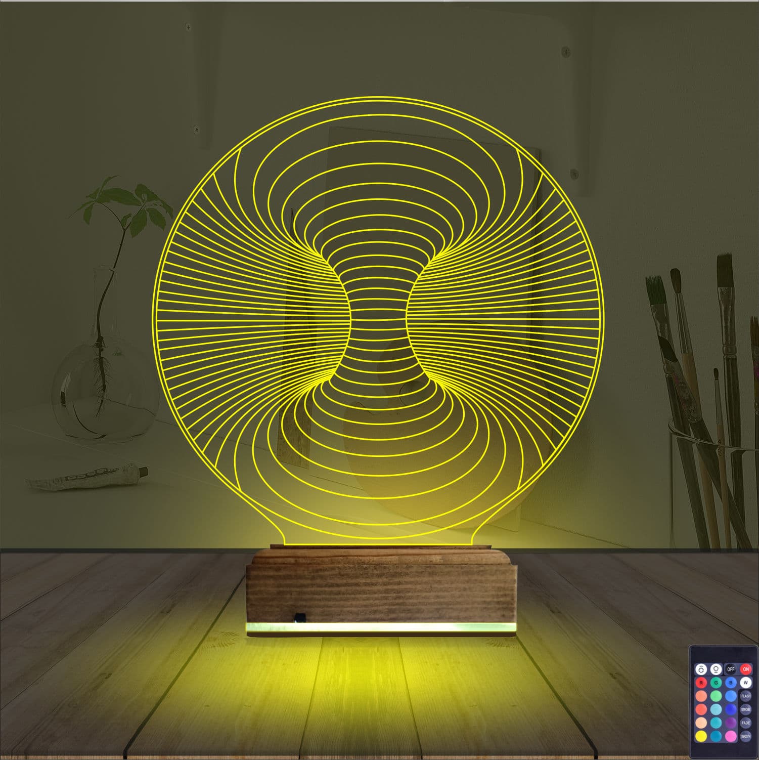 Абстрактный Гиперболоид 3D Ночник 5