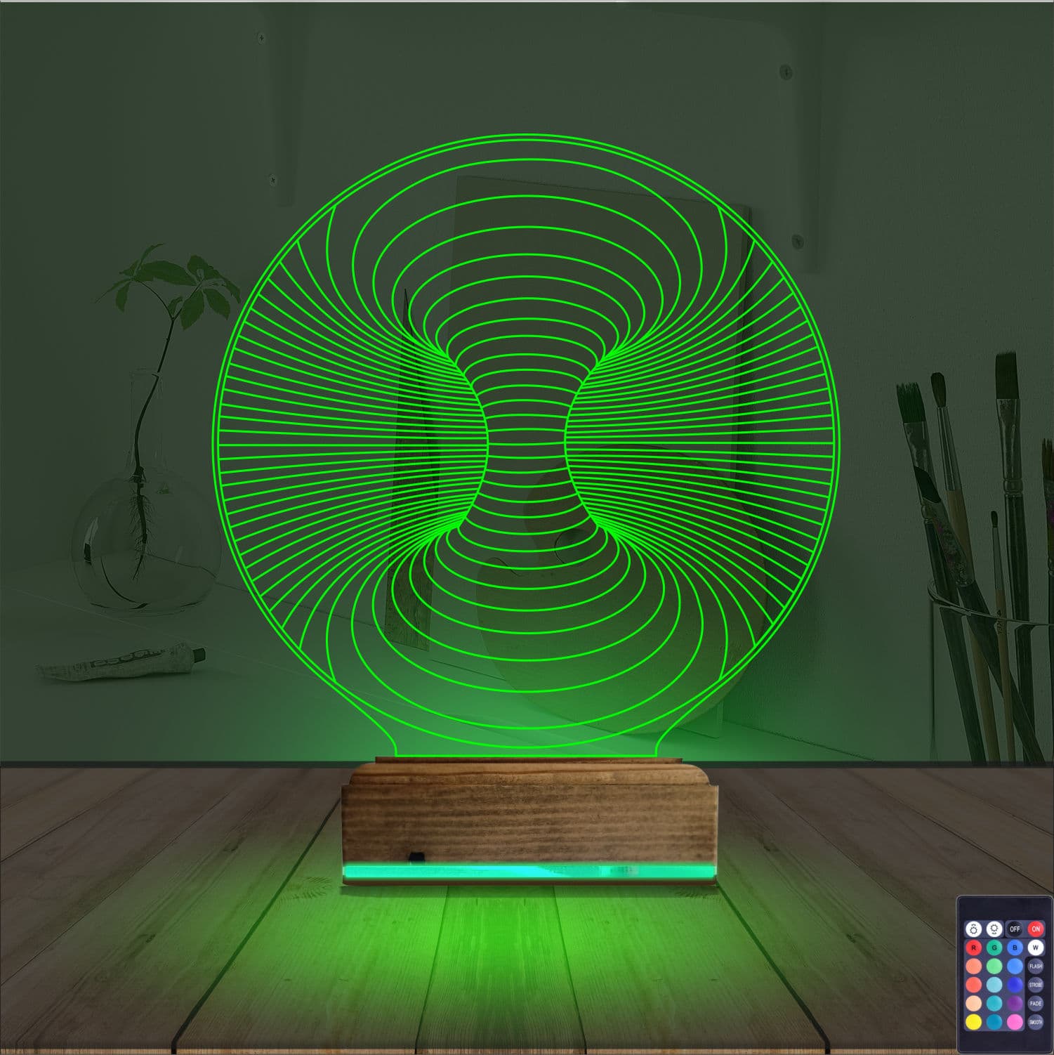 Абстрактный Гиперболоид 3D Ночник 6