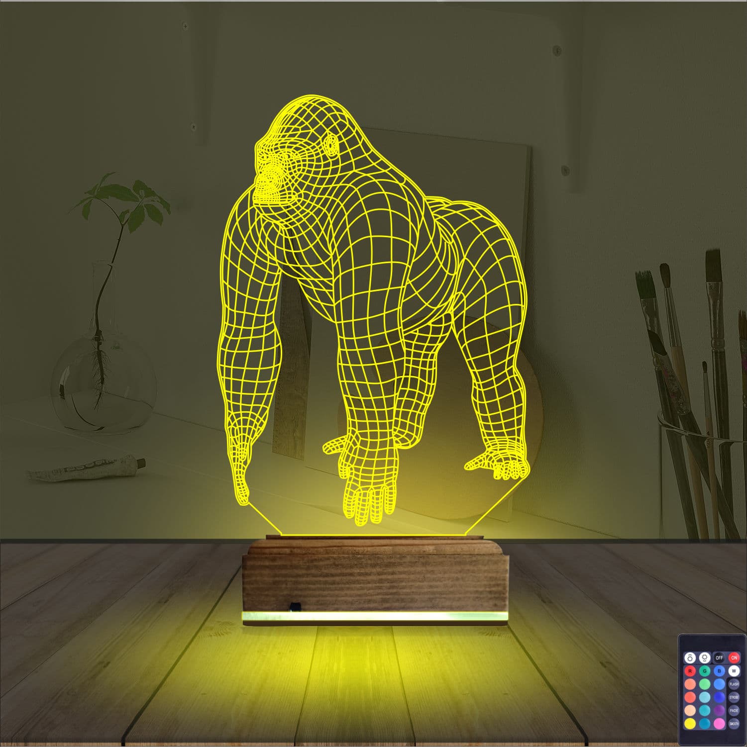 Горилла — 3D LED Ночник | Подарок любителям животных 5