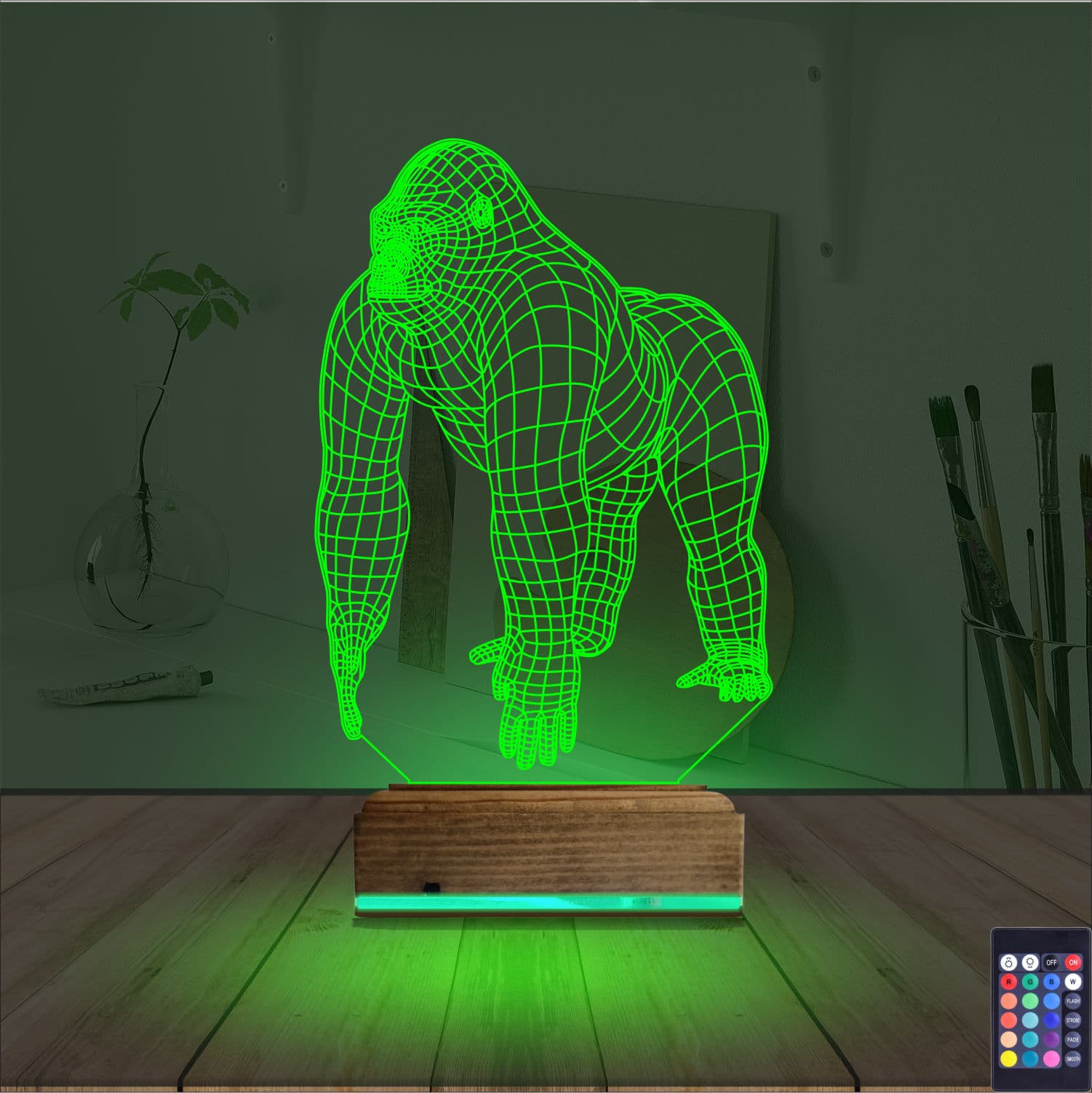 Горилла — 3D LED Ночник | Подарок любителям животных 6