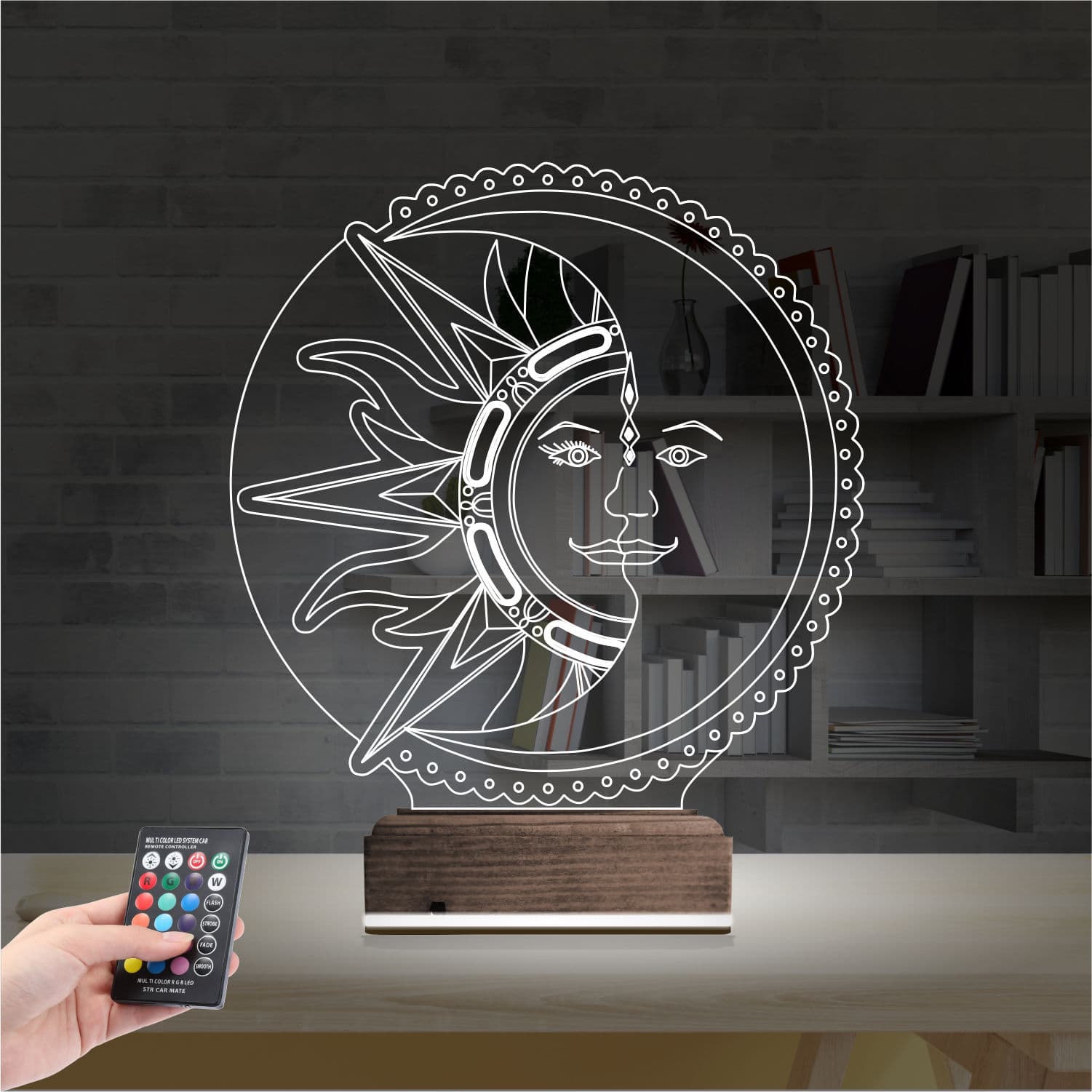 Солнце и Луна — 3D LED Ночник | Оригинальный подарок 2