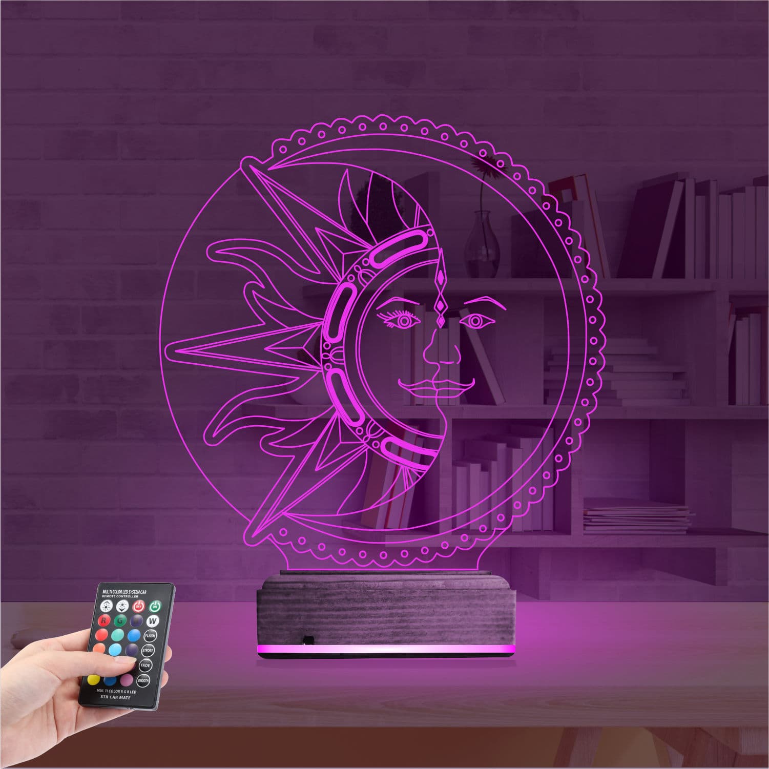 Солнце и Луна — 3D LED Ночник | Оригинальный подарок 4