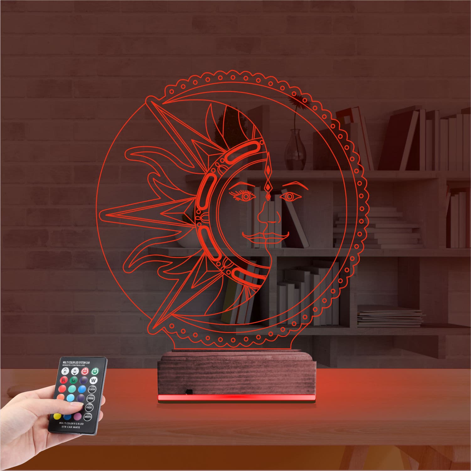 Солнце и Луна — 3D LED Ночник | Оригинальный подарок 7