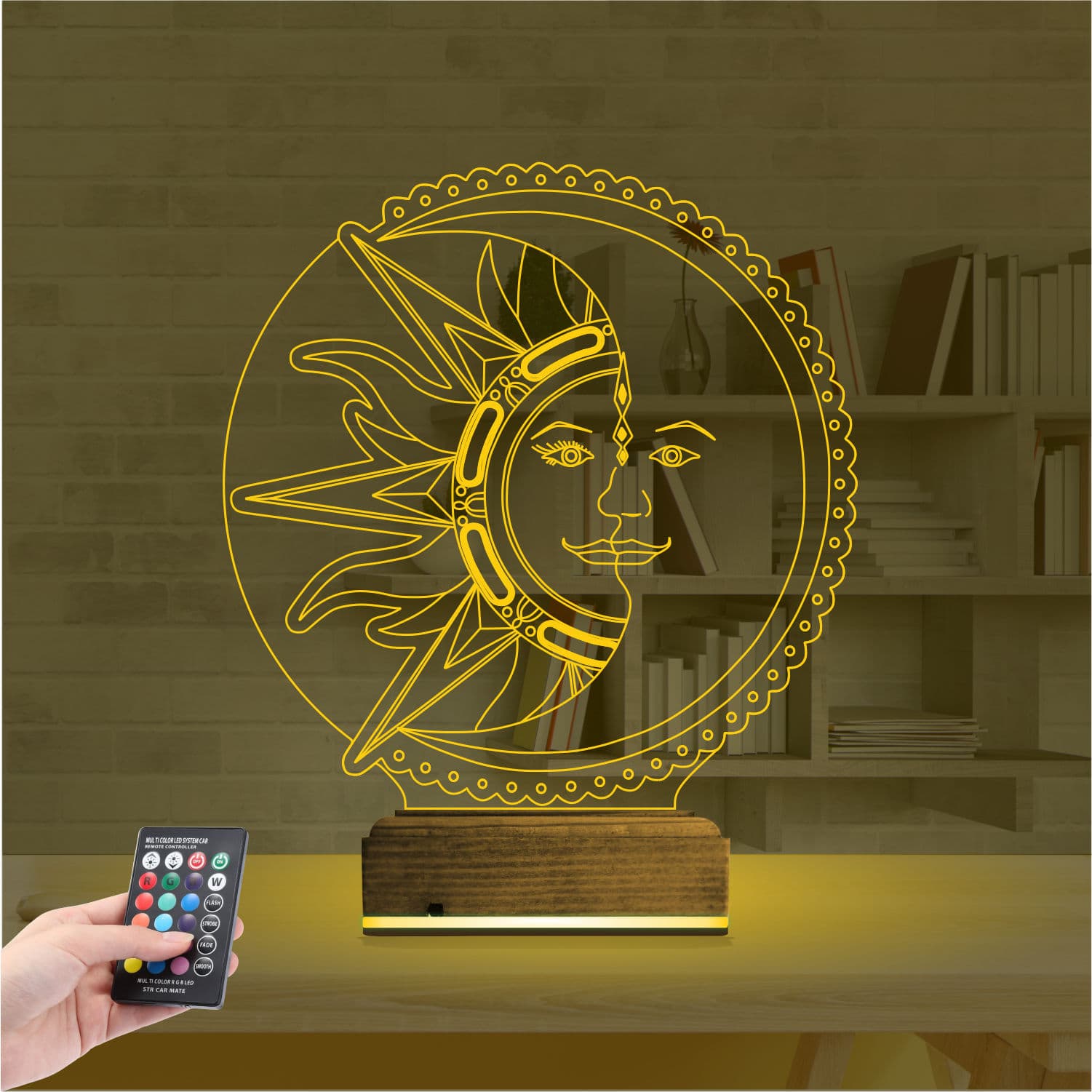 Солнце и Луна — 3D LED Ночник | Оригинальный подарок 8