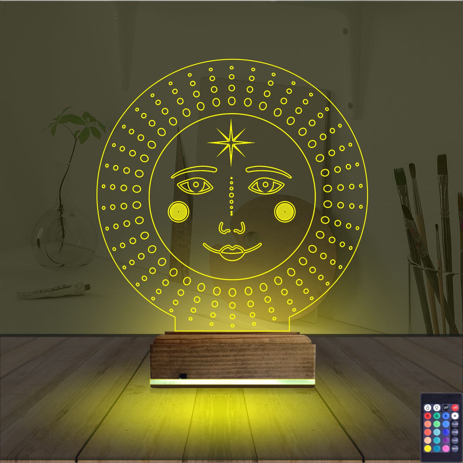 Этническое Солнце — 3D LED Ночник | Оригинальный подарок 5