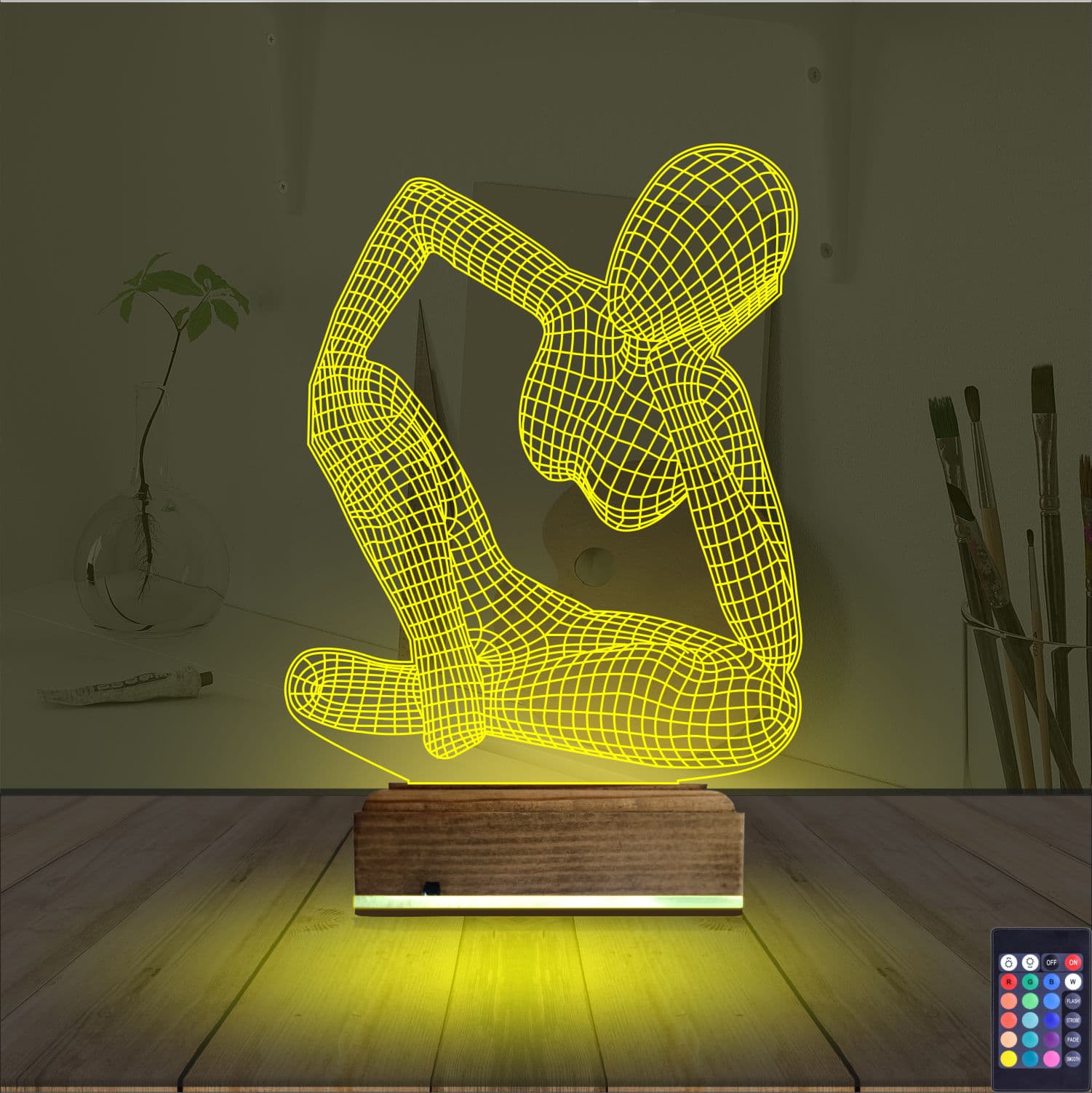 Мыслитель — 3D LED Ночник | Стильный подарок для дома 5