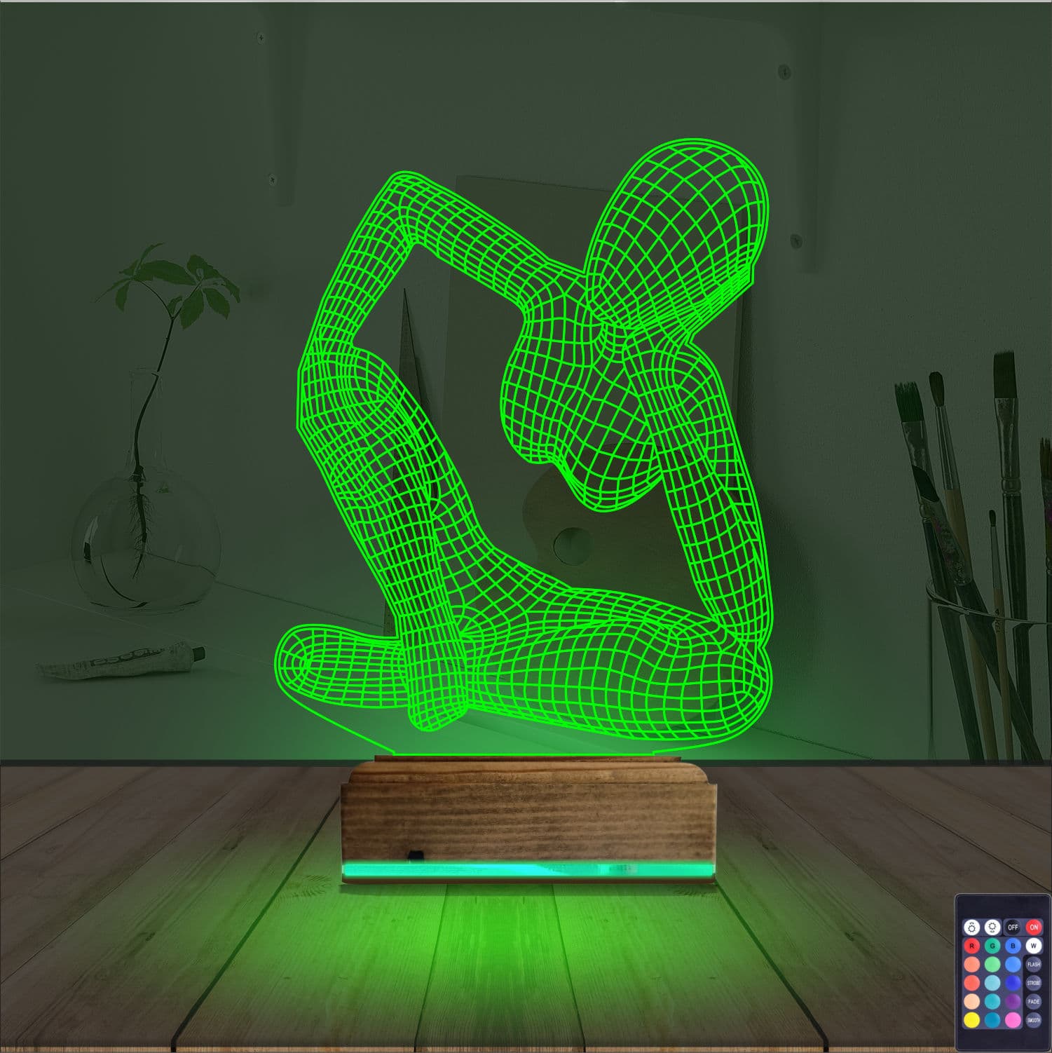 Мыслитель — 3D LED Ночник | Стильный подарок для дома 6