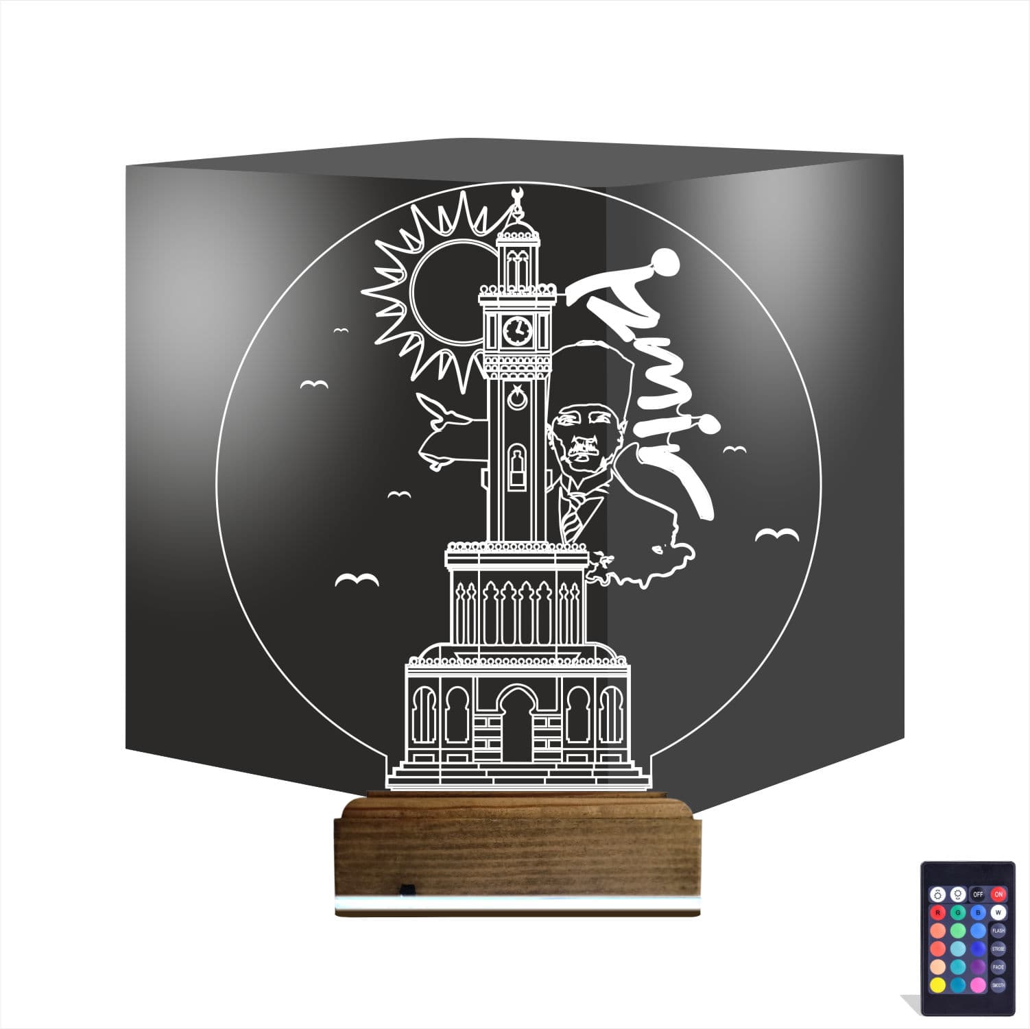 Измир и Ататюрк — 3D LED Ночник | Памятный подарок 1